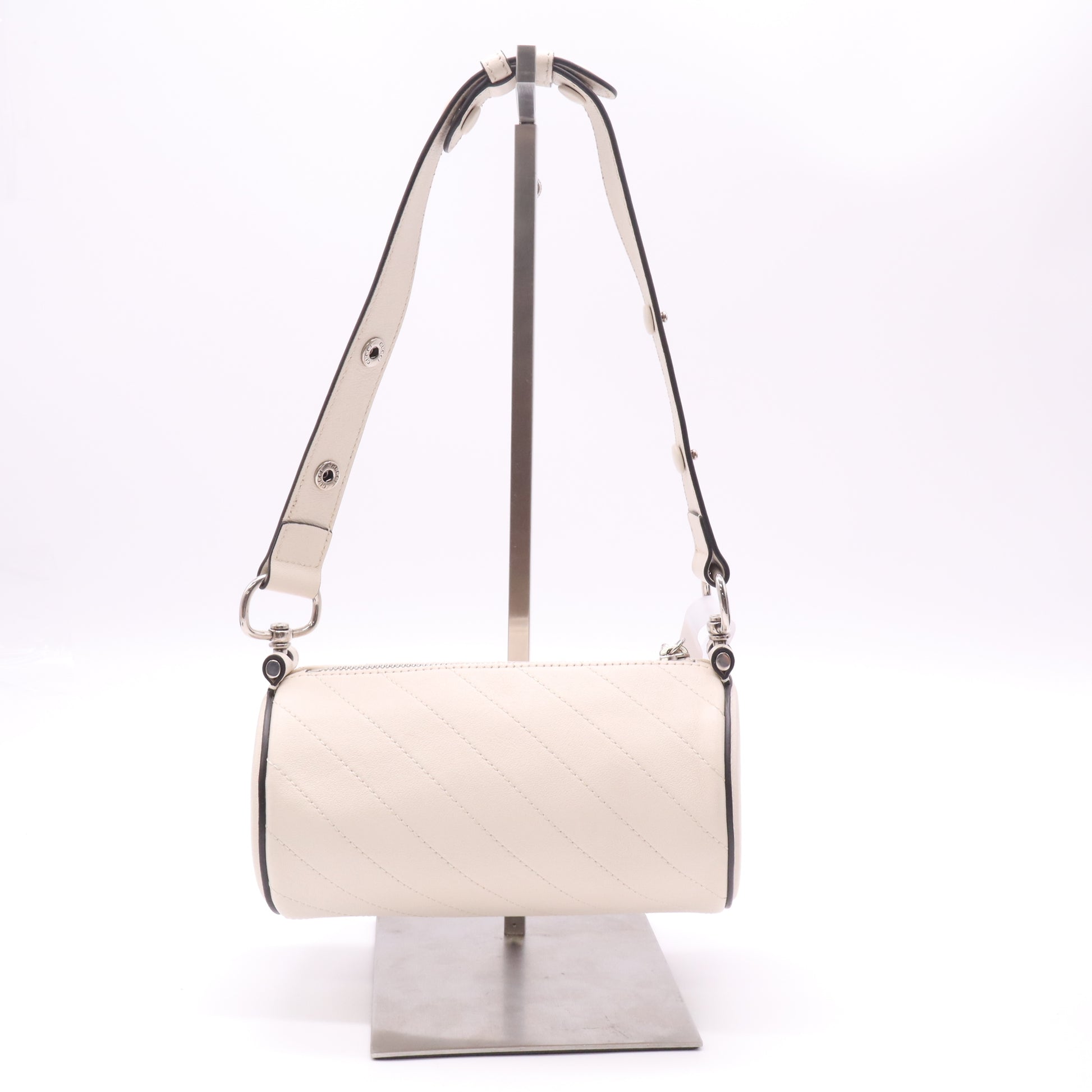 Gucci Calfskin Diagonal Stitched Mini Blondie Barrel Shoulder Bag B23372