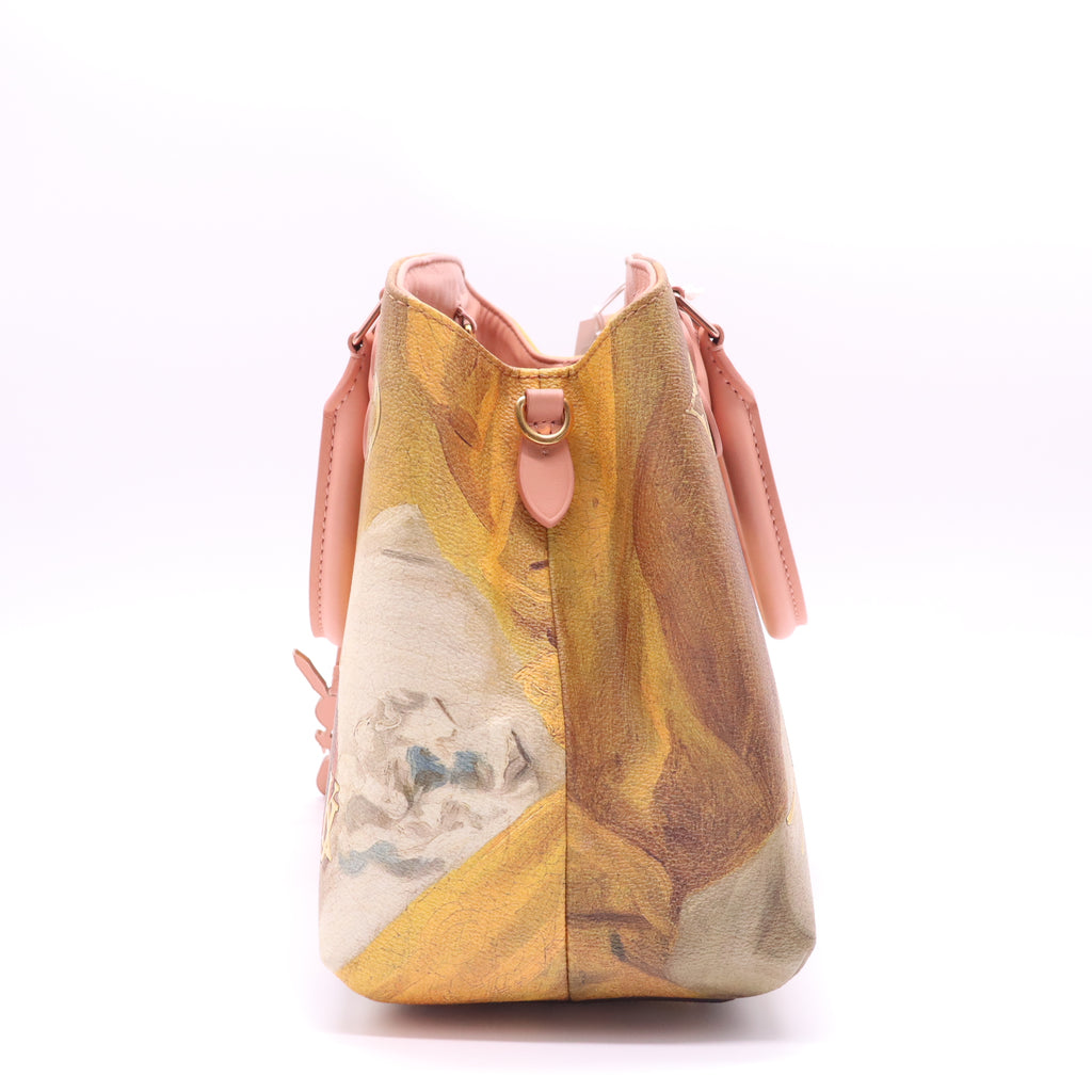 Montaigne Handbag Limited Edition Jeff Koons Da Vinci Print Canvas MM Twins LDJ4143