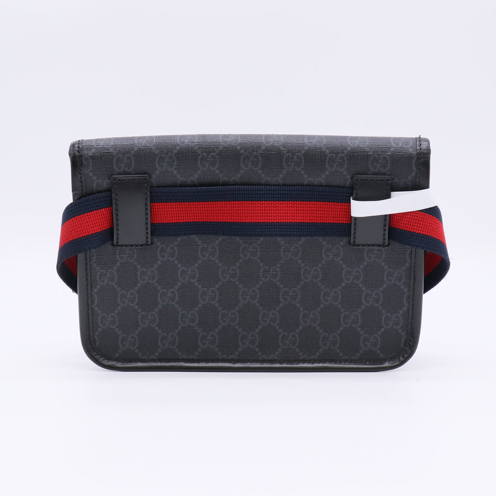 Gucci GG Supreme Monogram Web Slim Belt Bag B23351