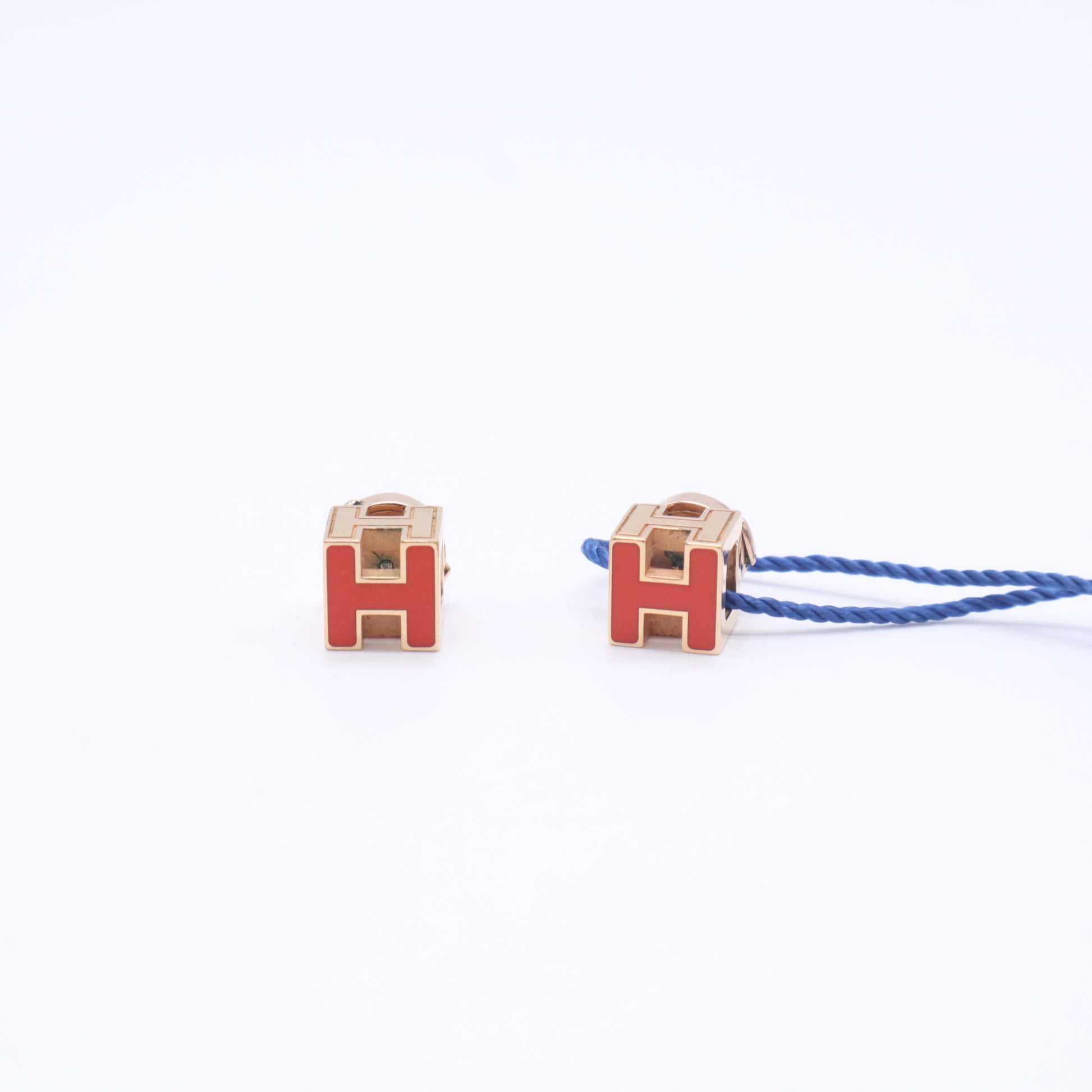 Hermès Cage d'H (H Cube) Stud Earrings twins LDZ1035