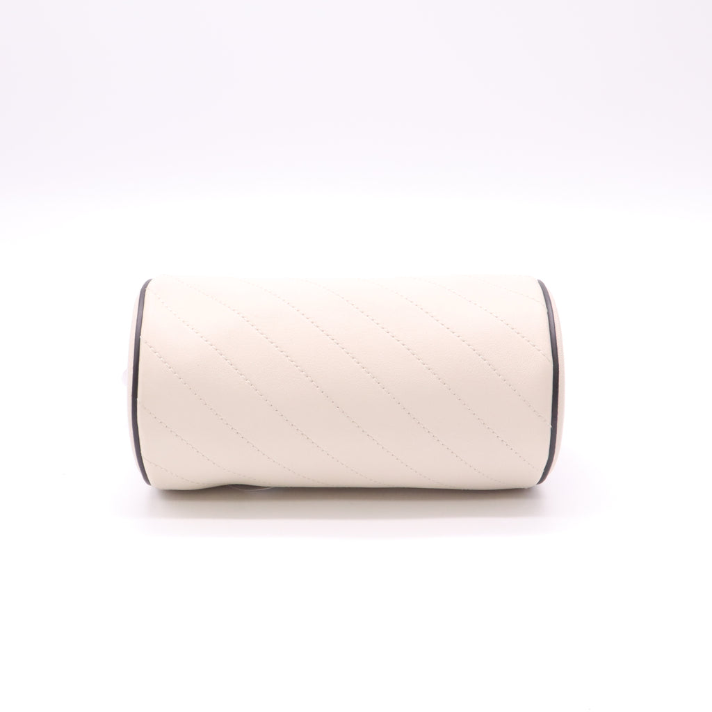 Gucci Calfskin Diagonal Stitched Mini Blondie Barrel Shoulder Bag B23372
