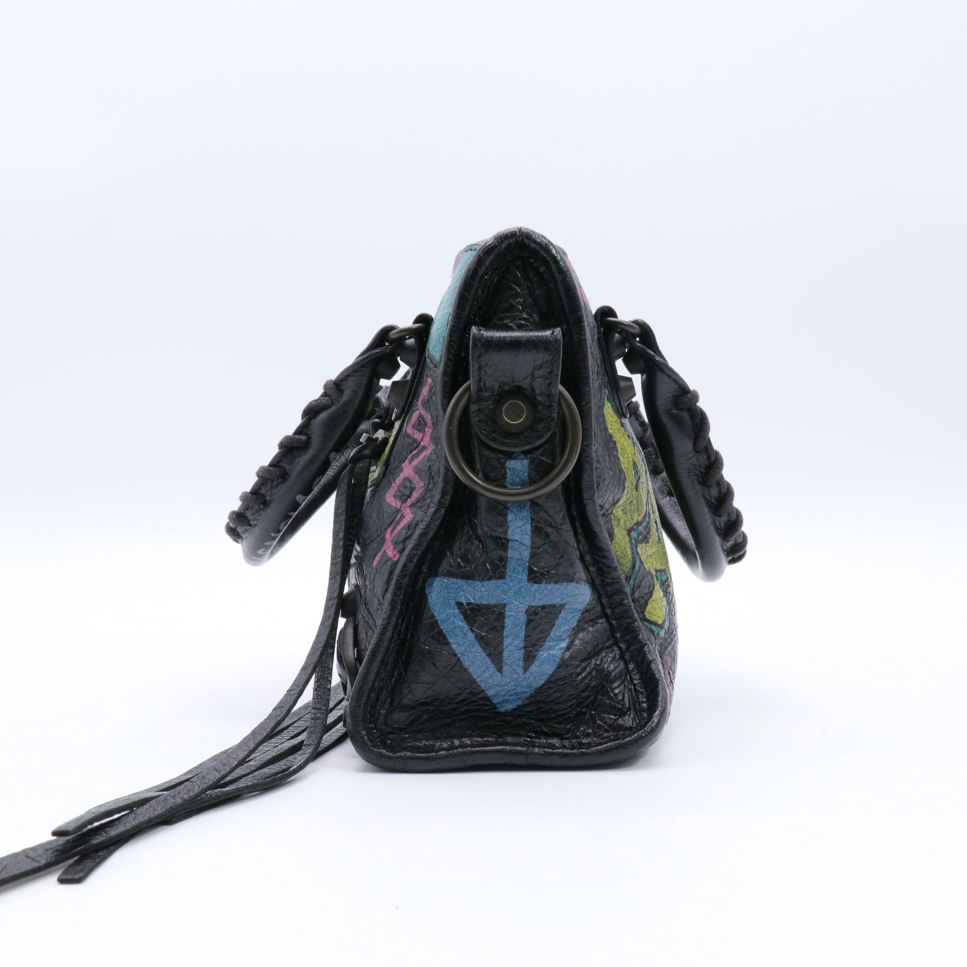 Agneau Arena Graffiti All Over Classic Hardware Mini City Black Multicolor twins