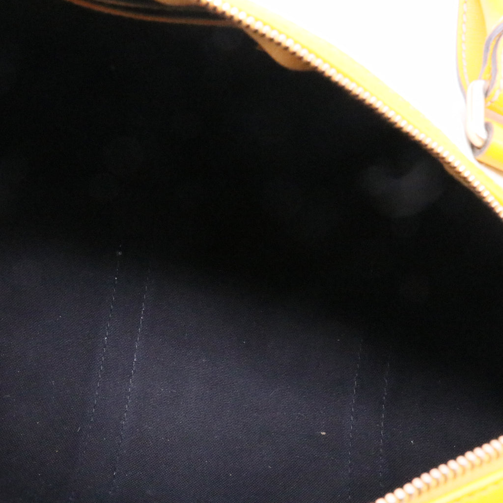 Yellow/White GG Coated Canvas Joy Medium Boston Bag