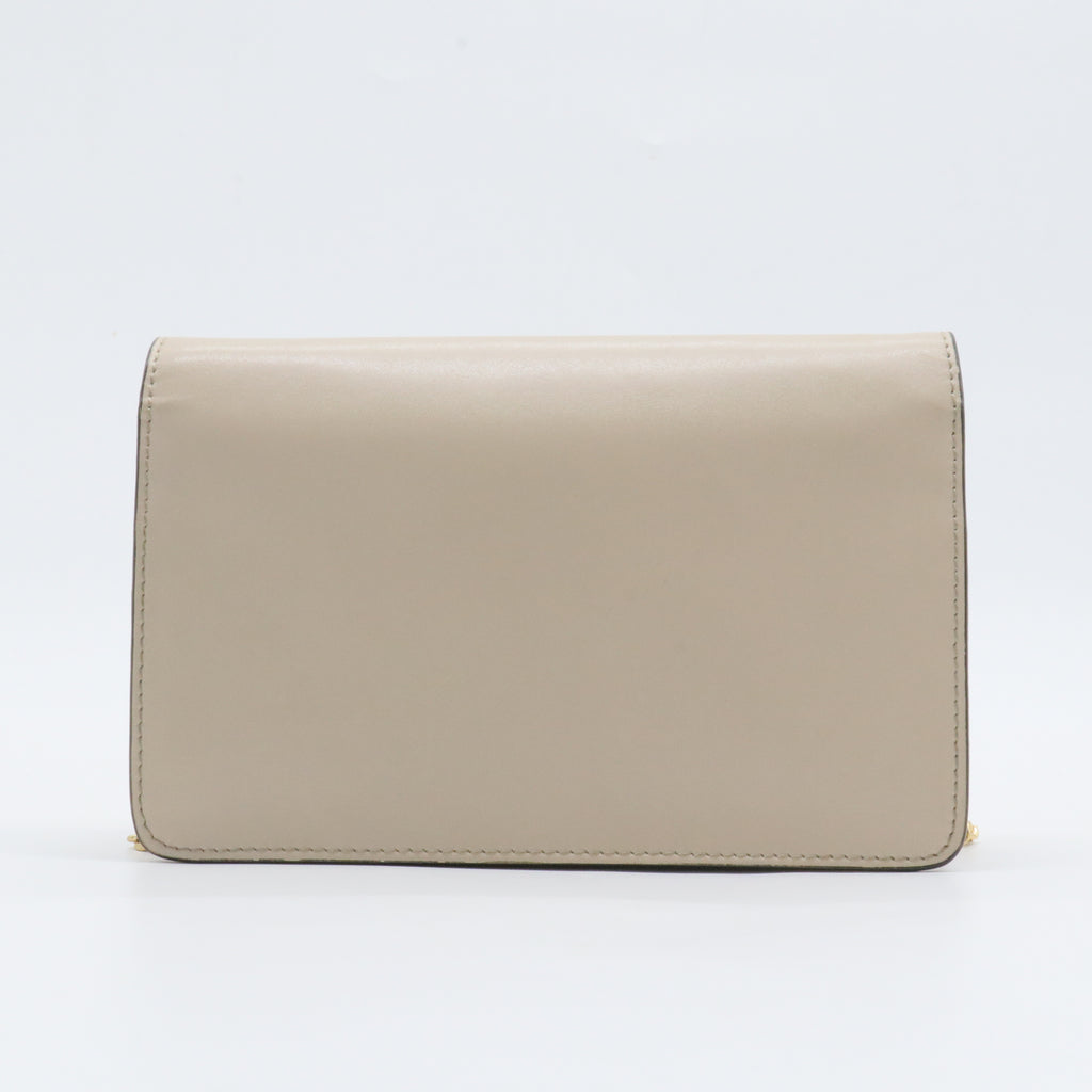 Wallet on Chain Studded Leather