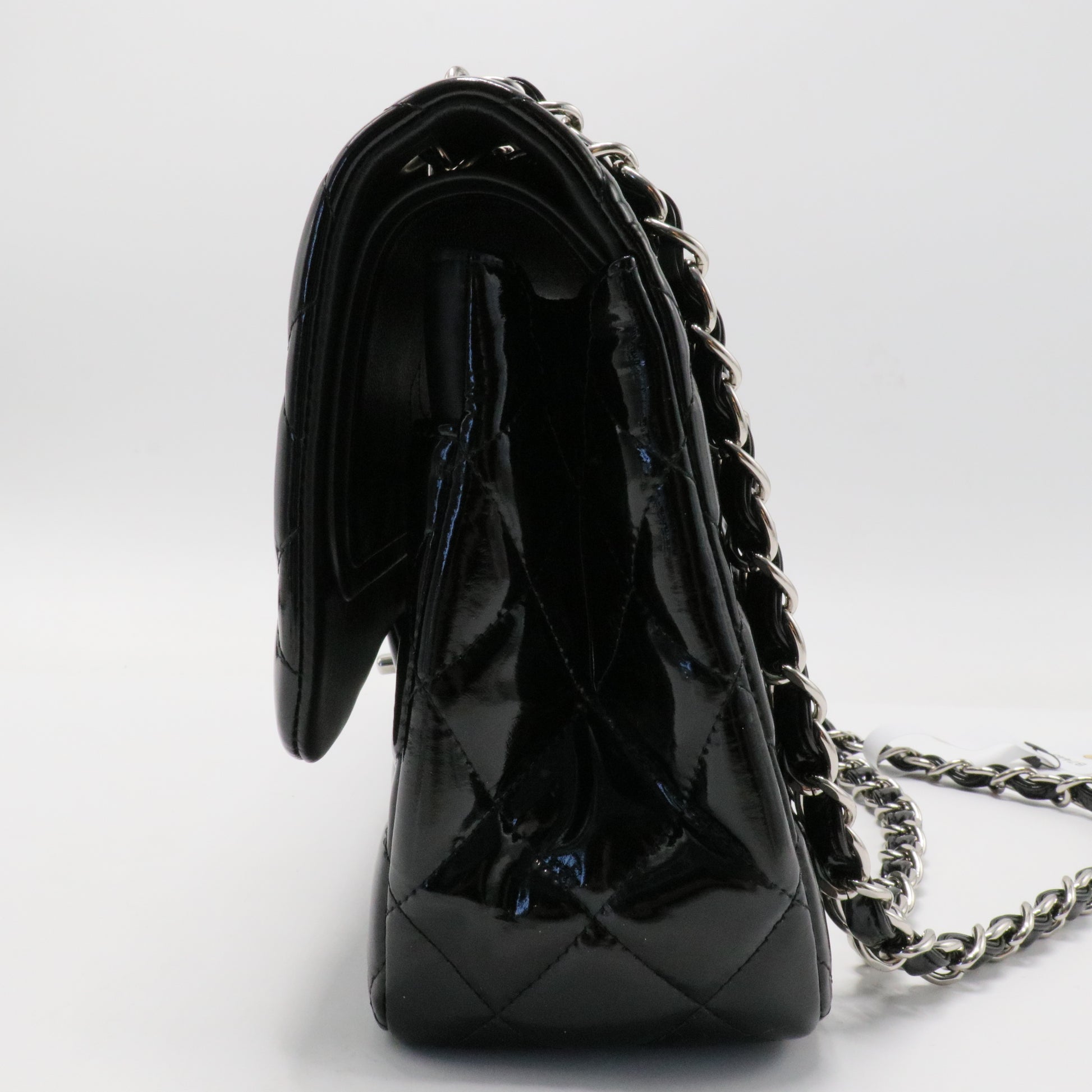 Classic Double Flap Bag Quilted Patent Jumbo