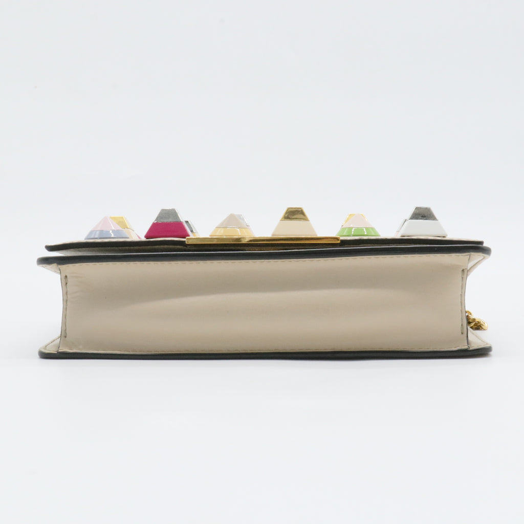 Wallet on Chain Studded Leather