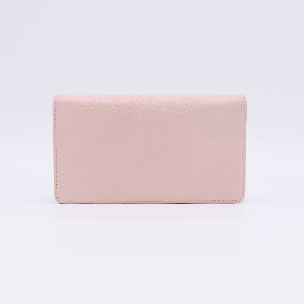 Pink Leather Brilliant L Yen Holder Wallet W22602