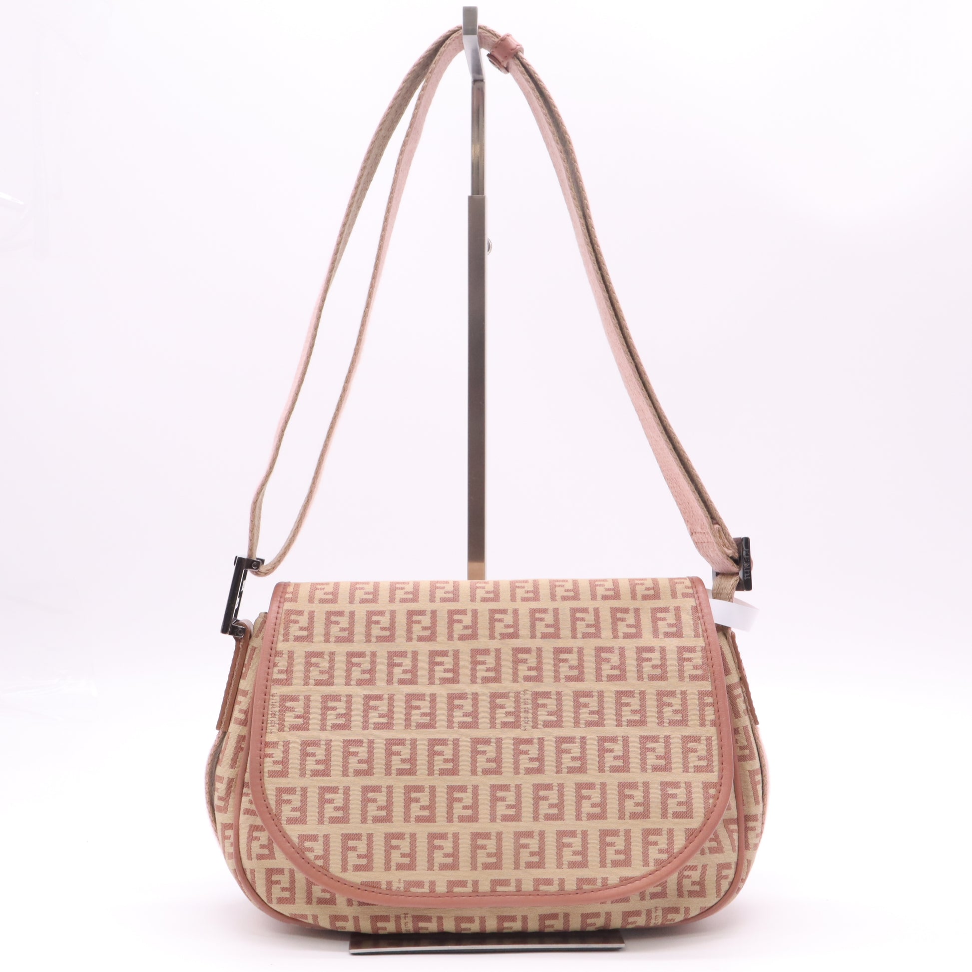 Fendi Zucchino Canvas Flap Shoulder Bag B23334
