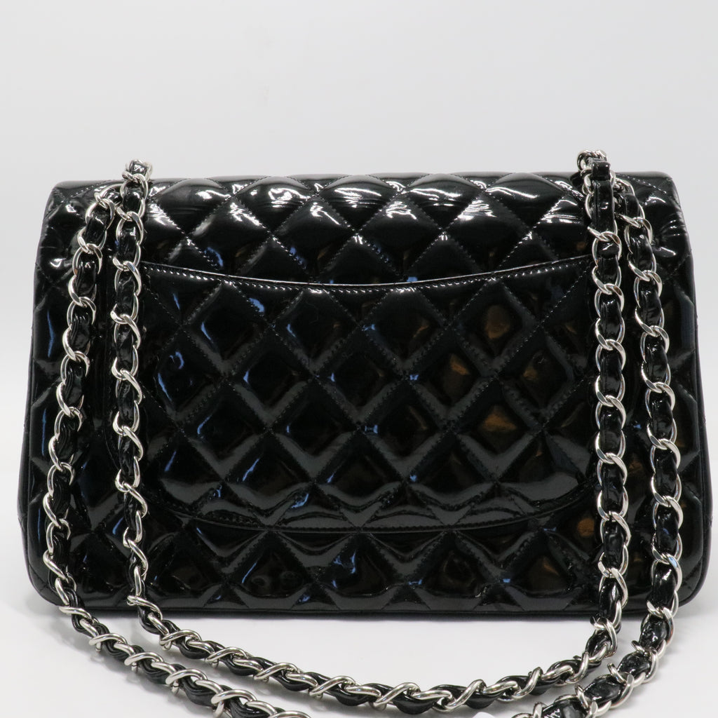 Classic Double Flap Bag Quilted Patent Jumbo