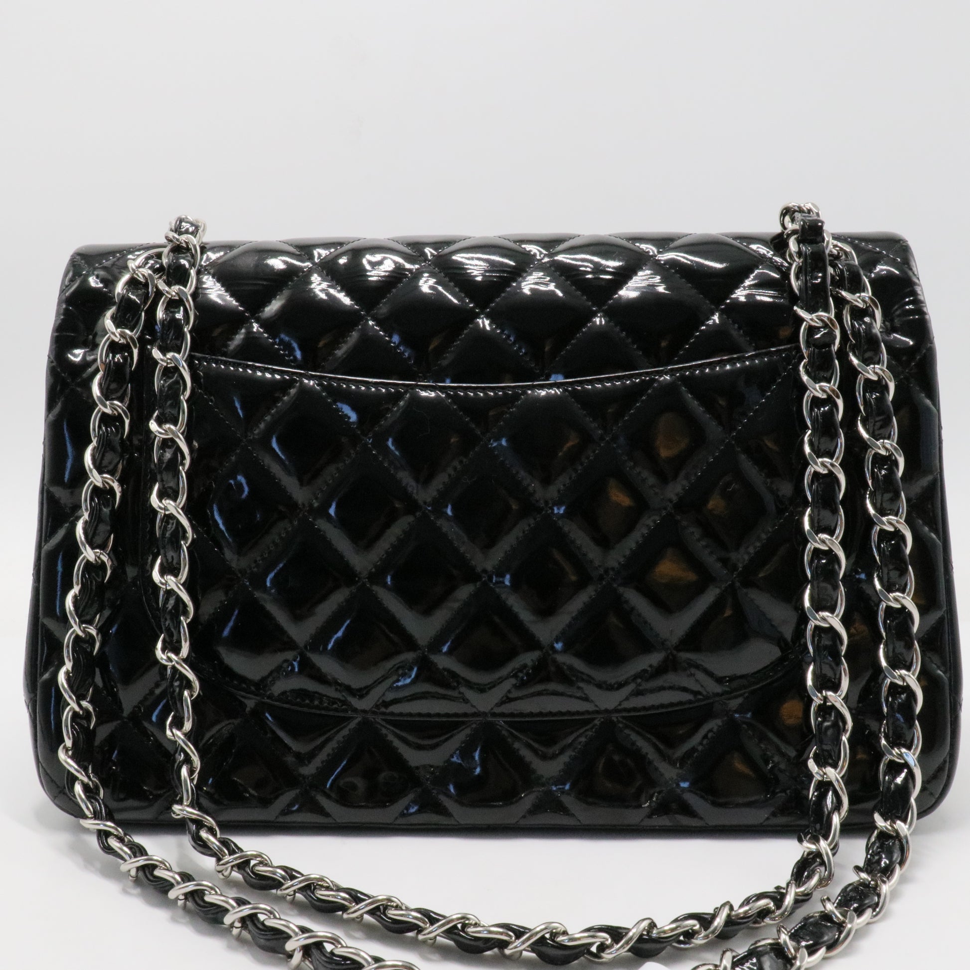 Classic Double Flap Bag Quilted Patent Jumbo