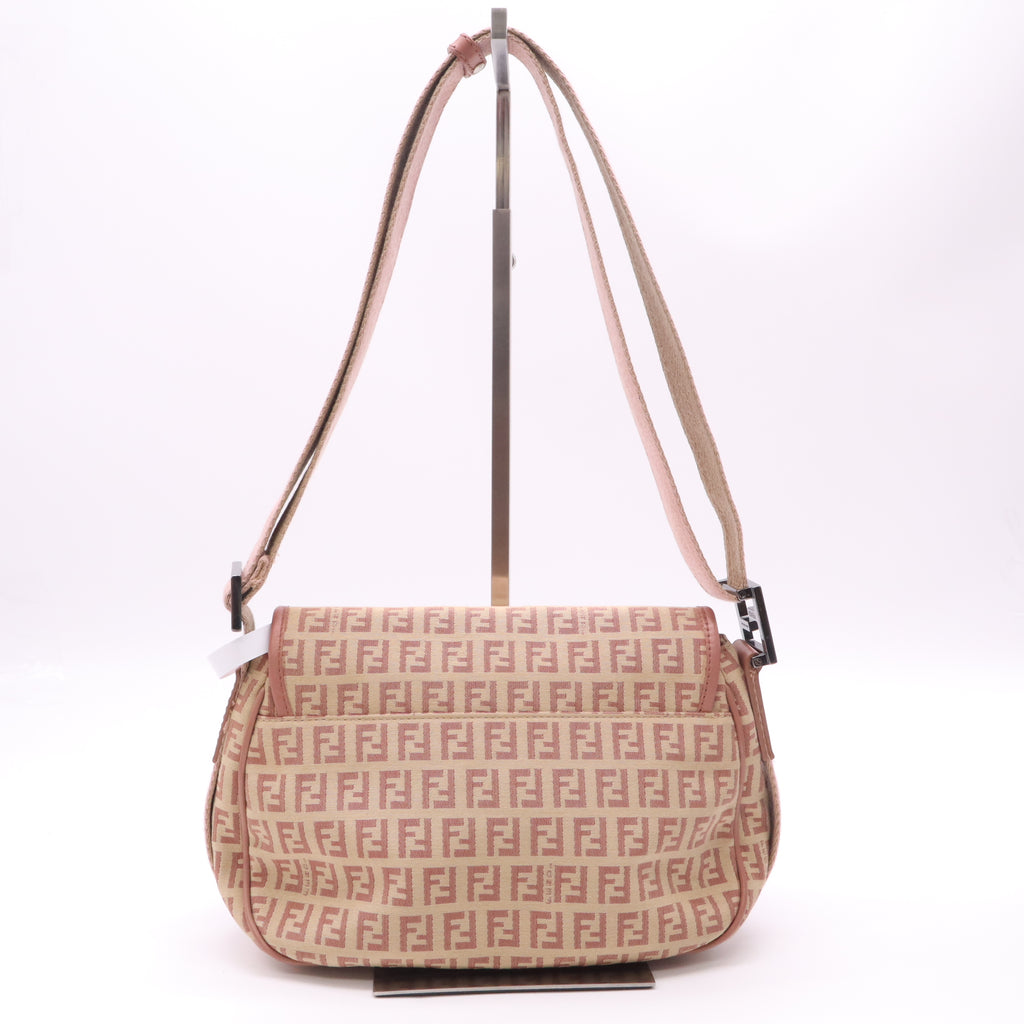 Fendi Zucchino Canvas Flap Shoulder Bag B23334