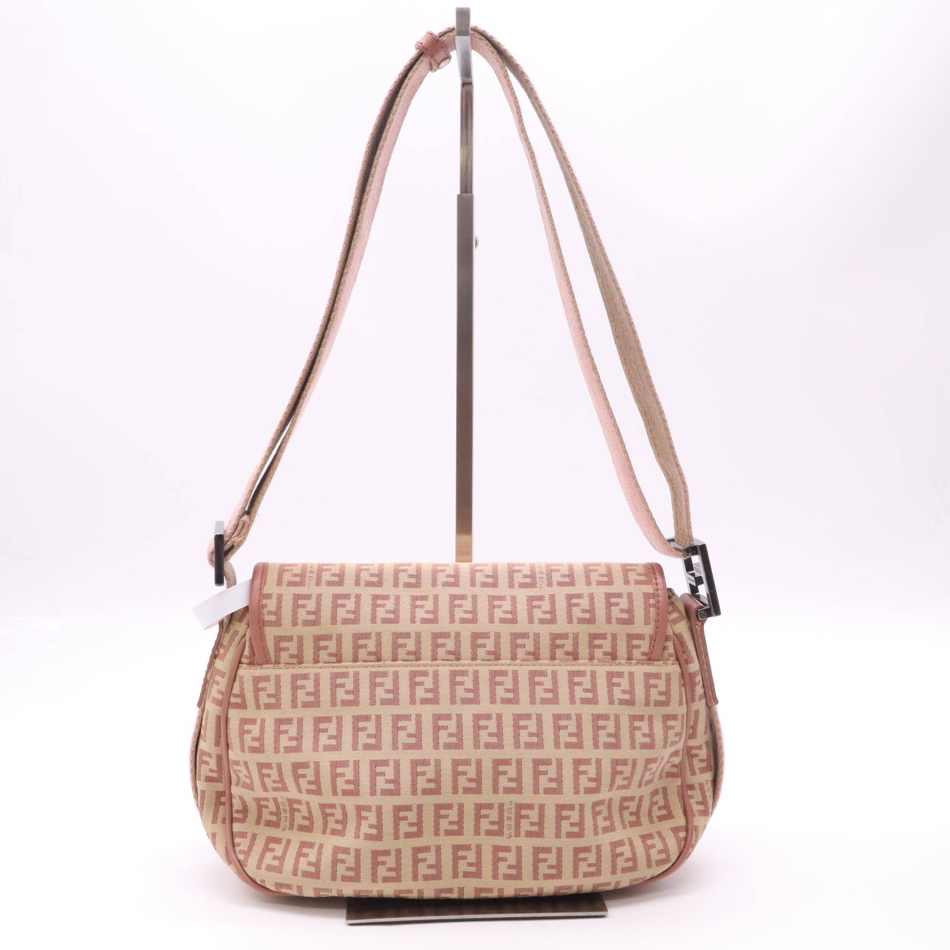 Fendi Zucchino Canvas Flap Shoulder Bag B23334
