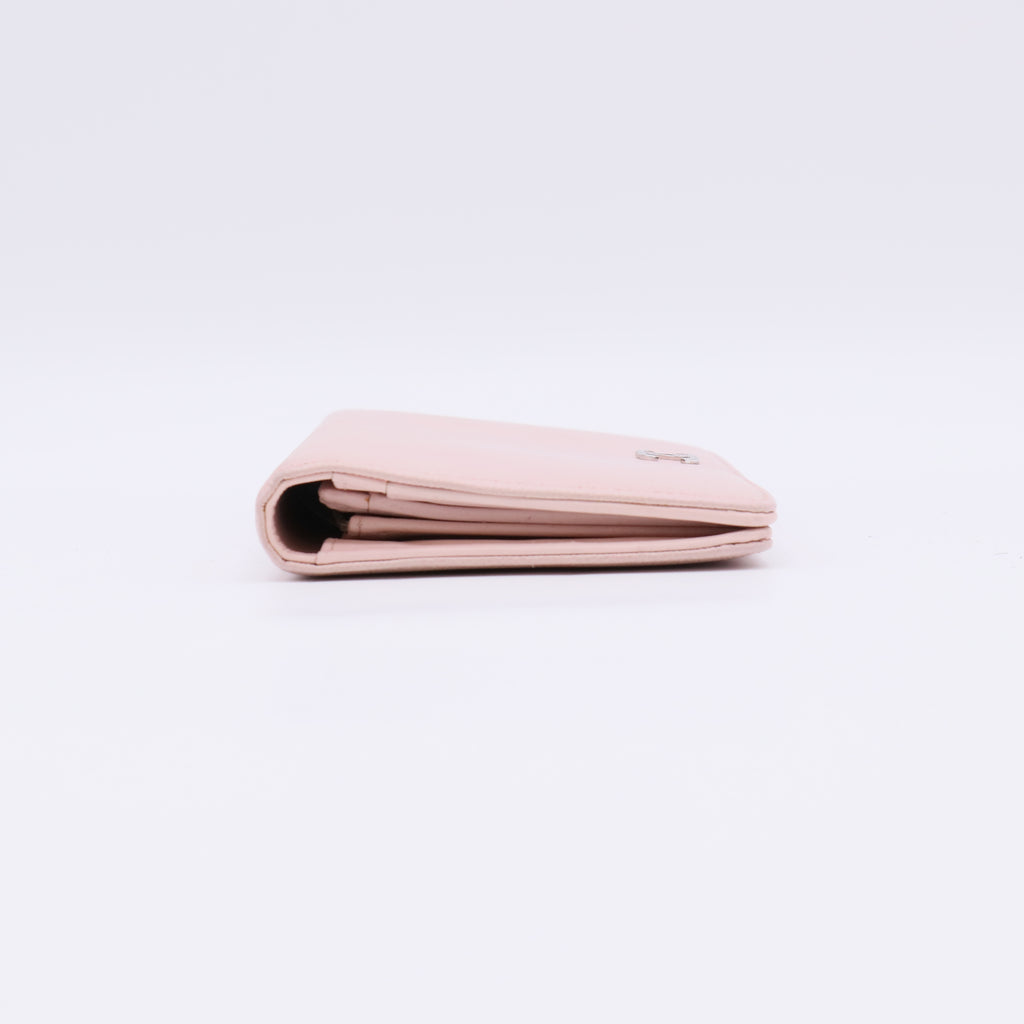 Pink Leather Brilliant L Yen Holder Wallet W22602