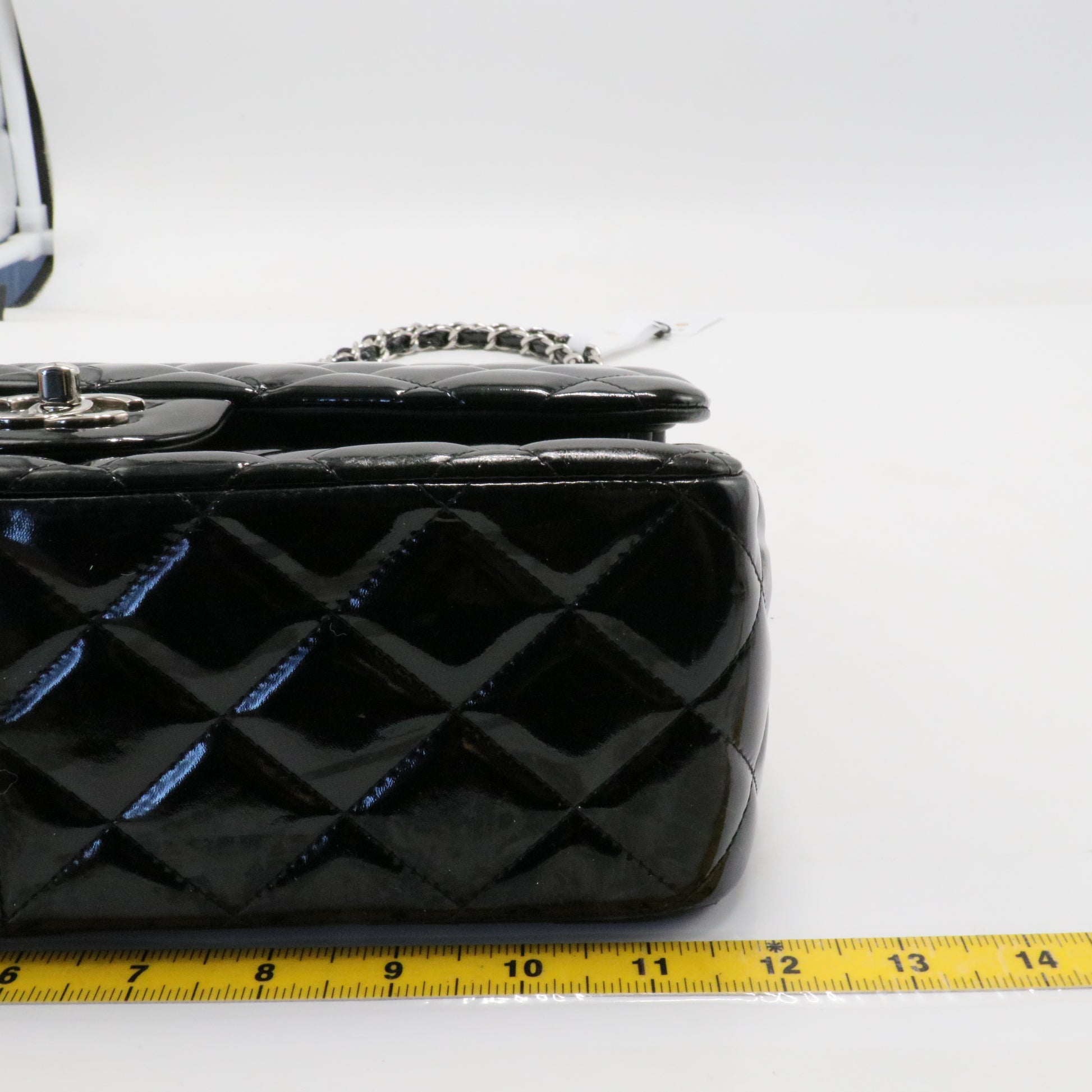 Classic Double Flap Bag Quilted Patent Jumbo