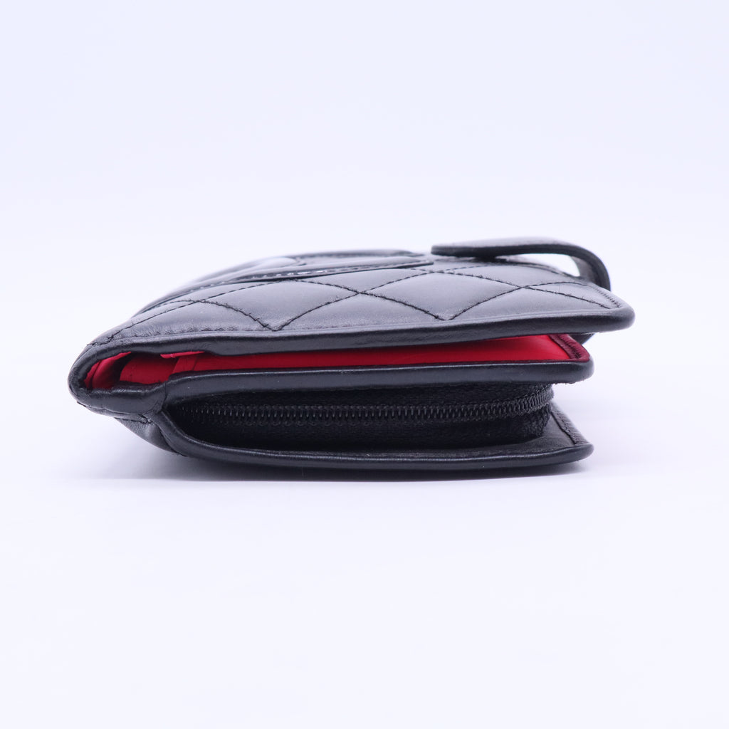 Cambon Zipped Pocket Wallet Quilted Lambskin Small W10326