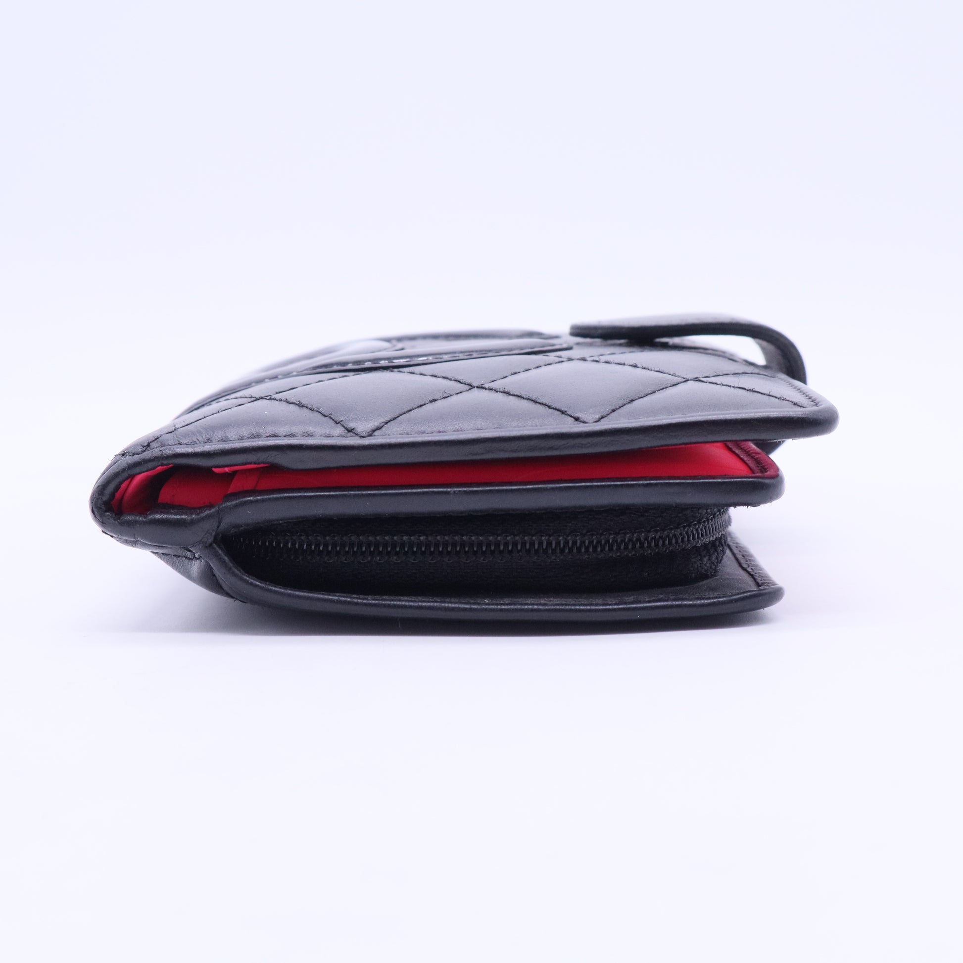 Cambon Zipped Pocket Wallet Quilted Lambskin Small W10326