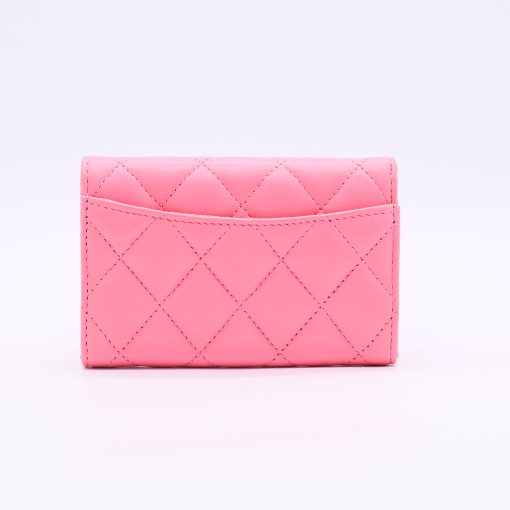 Pink Leather Wallet Small