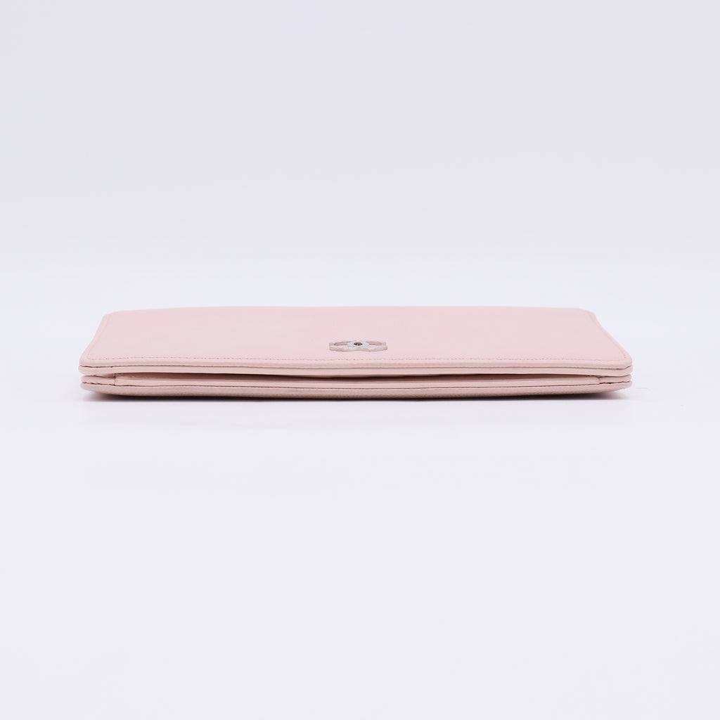 Pink Leather Brilliant L Yen Holder Wallet W22602