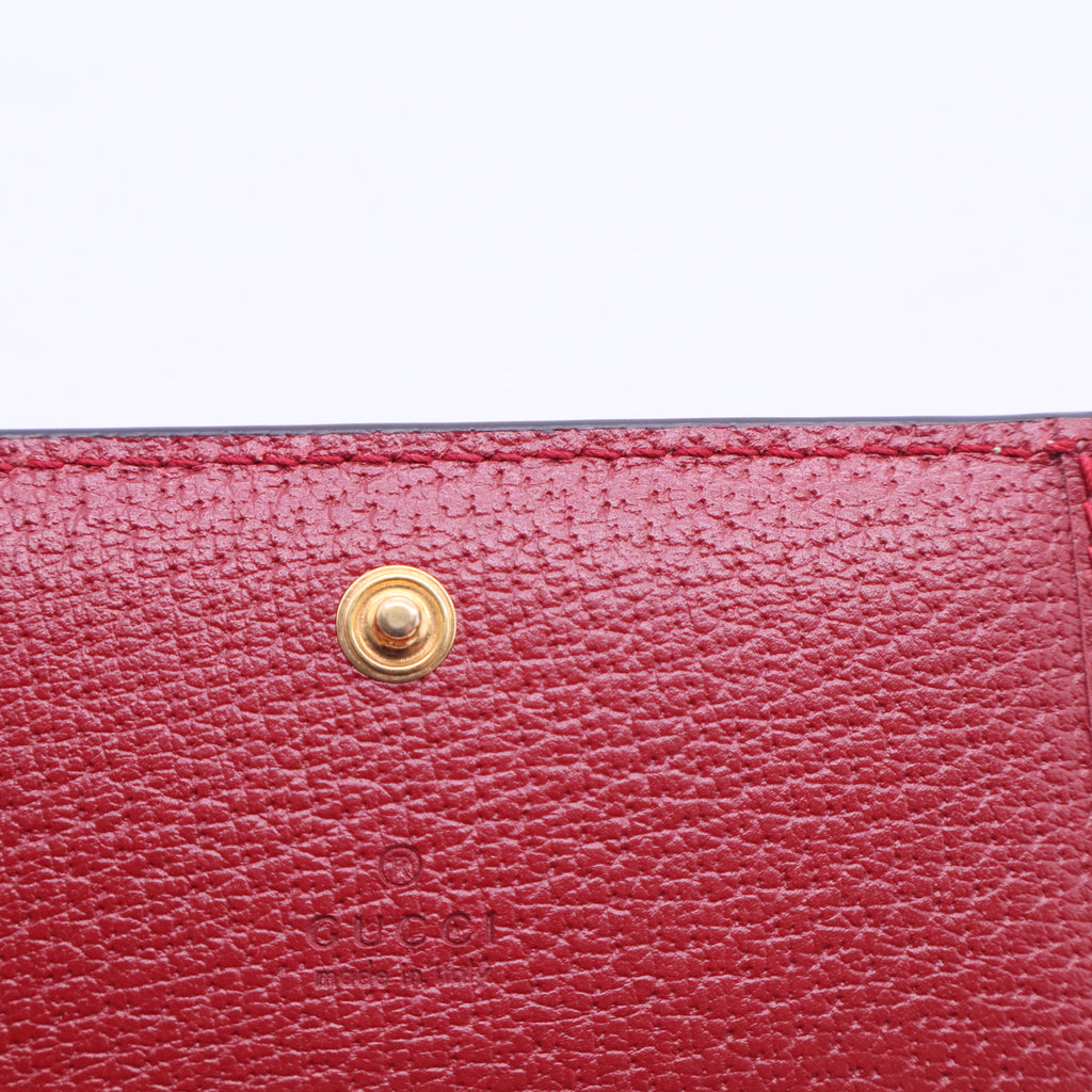 Beige Tian GG Supreme Canvas Card Case W20340