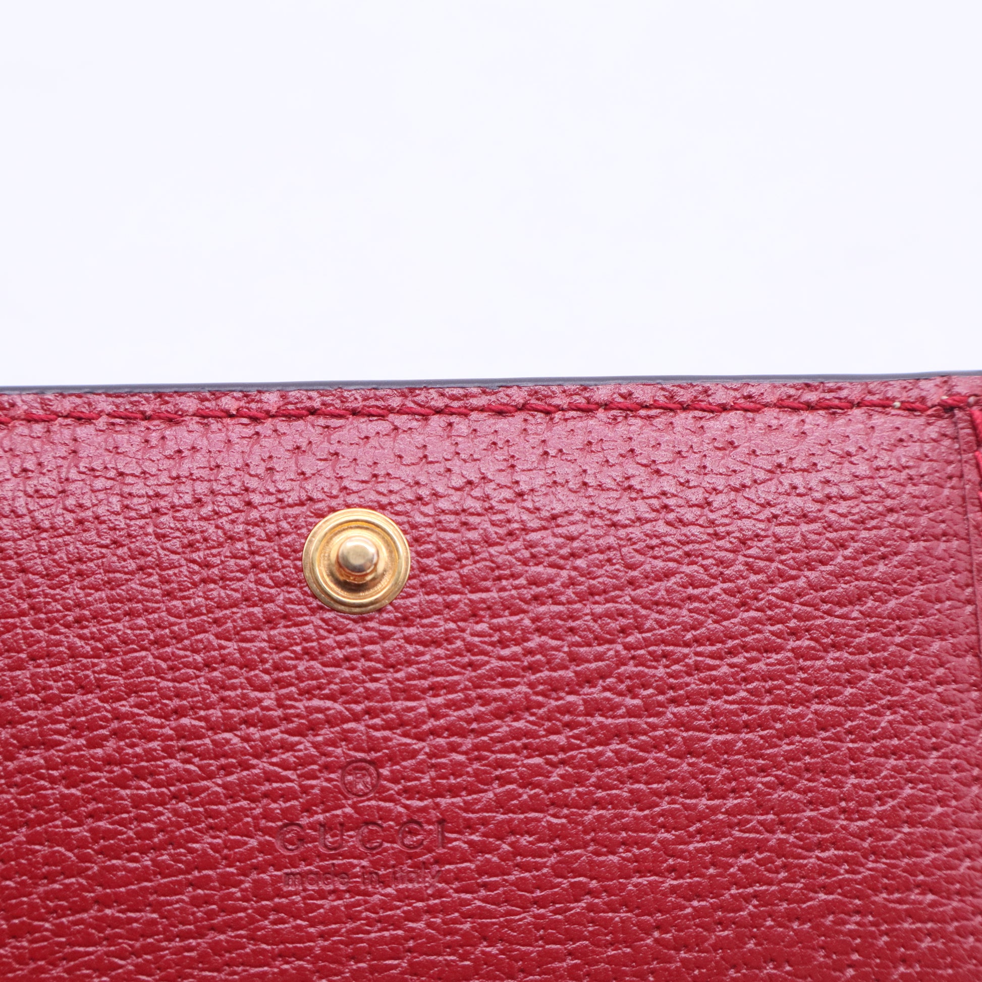 Beige Tian GG Supreme Canvas Card Case W20340