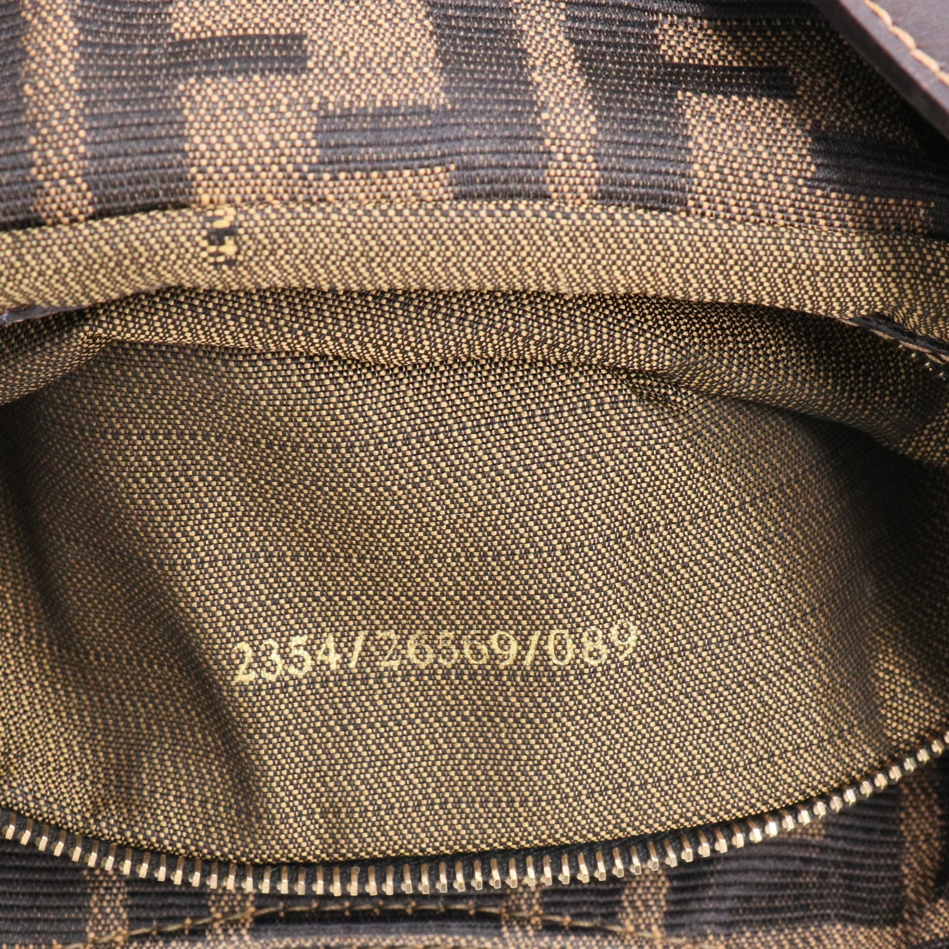 Fendi Zucca Mamma Baguette Canvas Leather Shoulder bag Twins