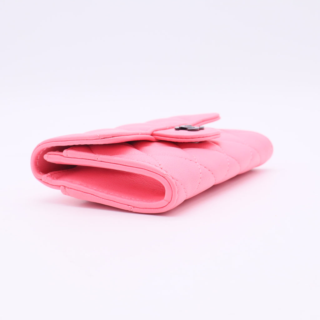 Pink Leather Wallet Small