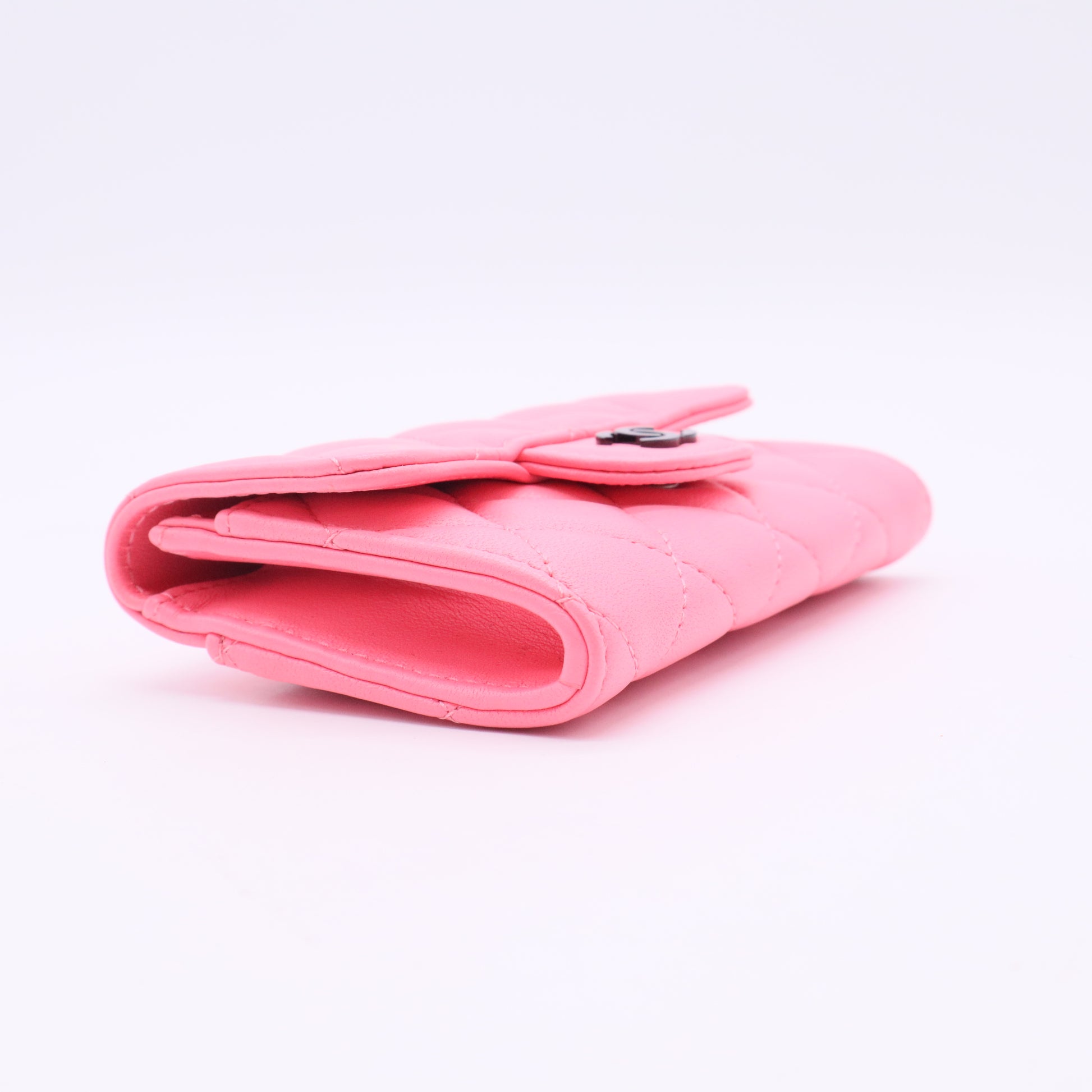 Pink Leather Wallet Small