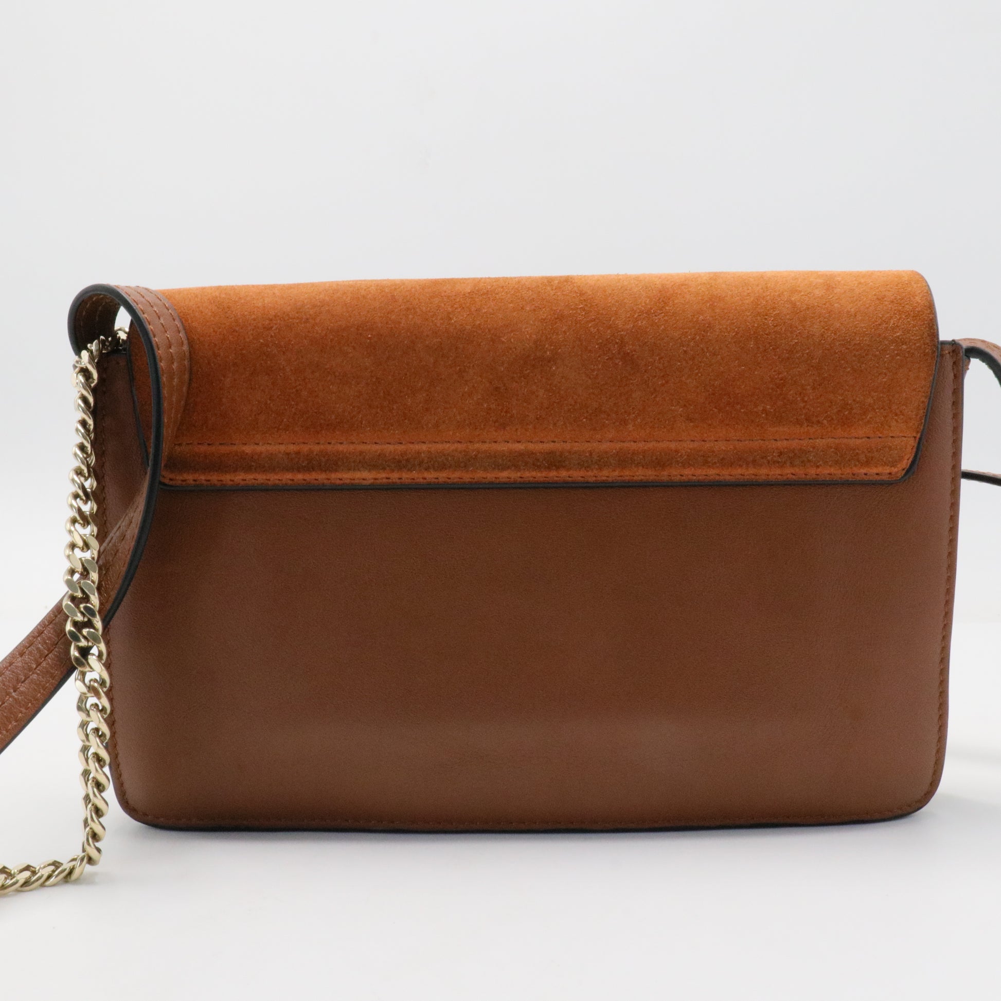 Suede Calfskin Mini Faye Shoulder Bag Tobacco