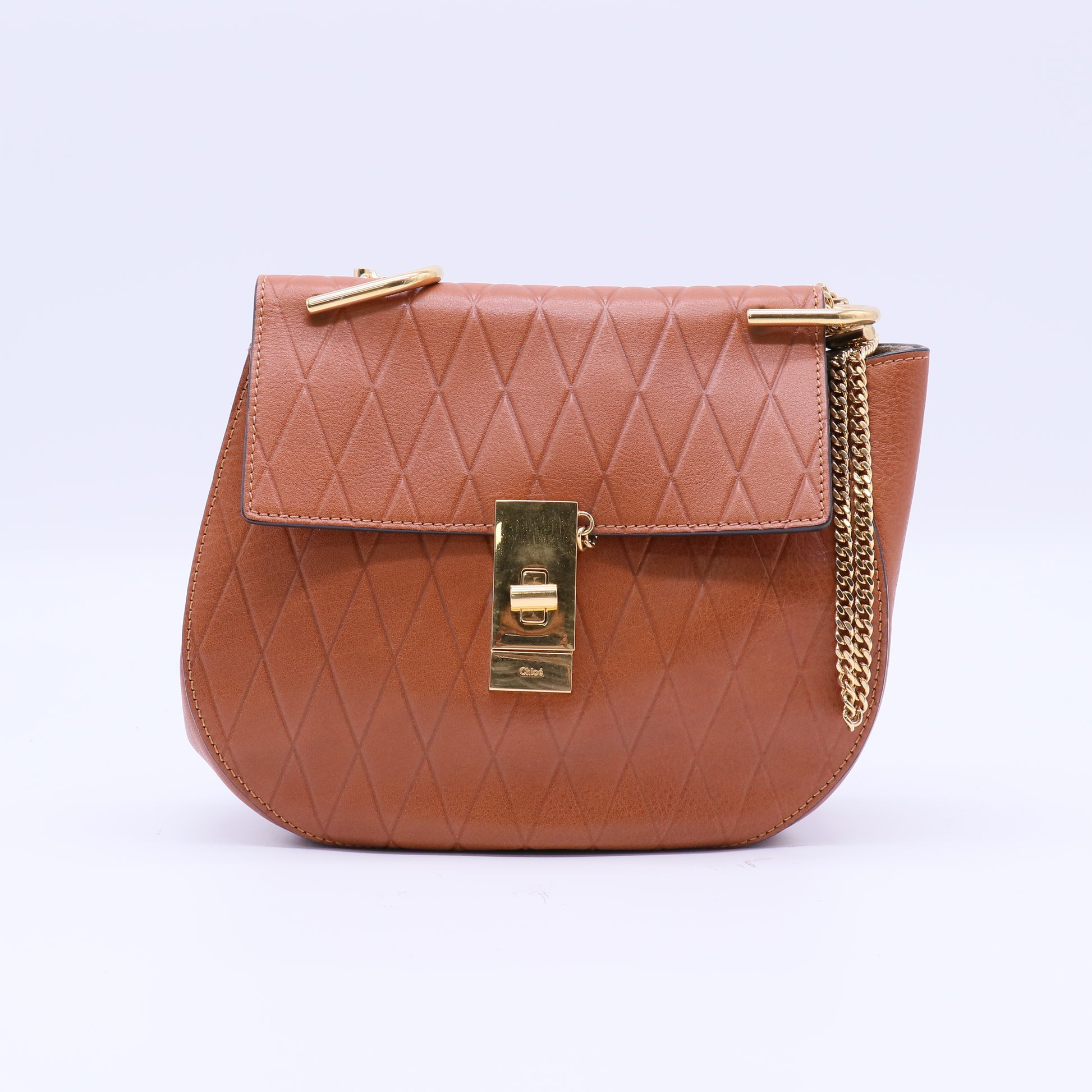 Drew Crossbody Bag Embossed Leather Small Twins B21822