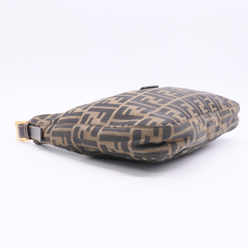 Fendi Zucca Mamma Baguette Canvas Leather Shoulder bag Twins