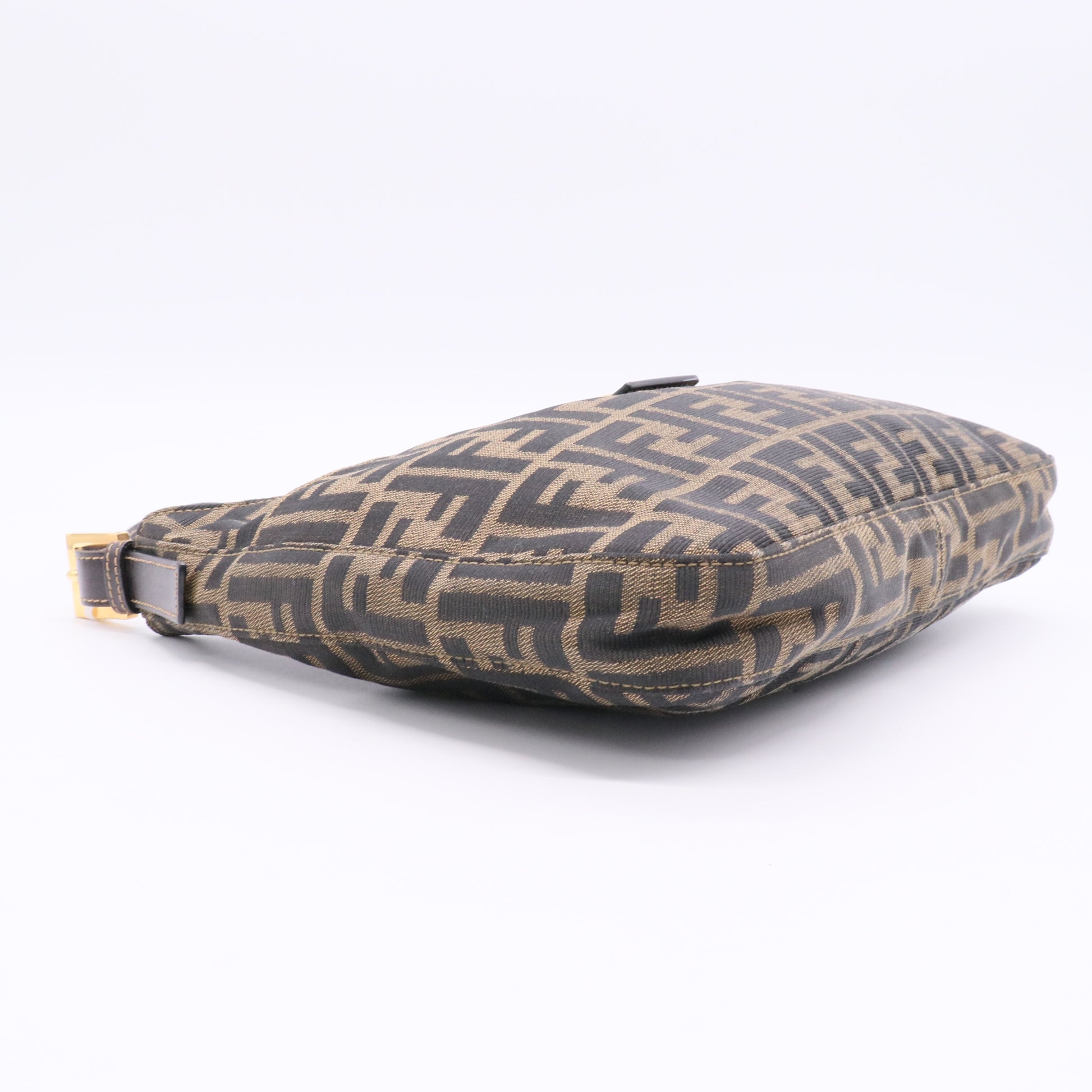 Fendi Zucca Mamma Baguette Canvas Leather Shoulder bag Twins