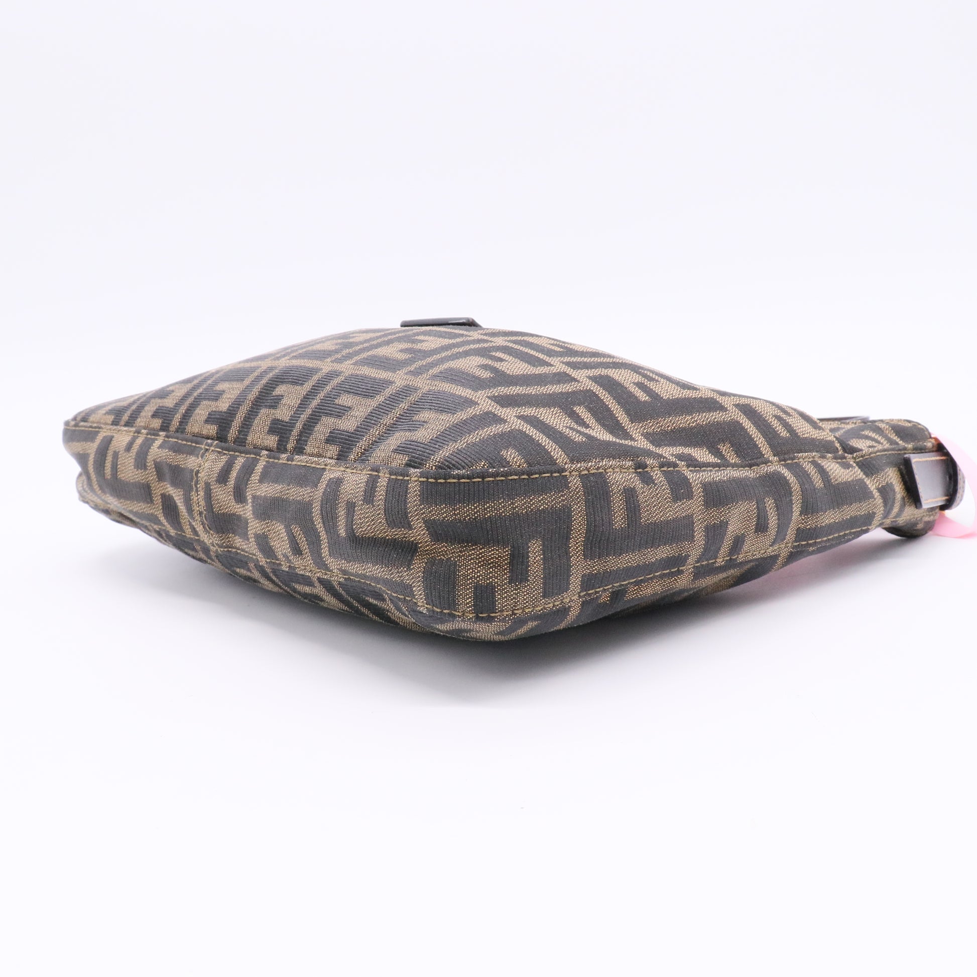 Fendi Zucca Mamma Baguette Canvas Leather Shoulder bag Twins