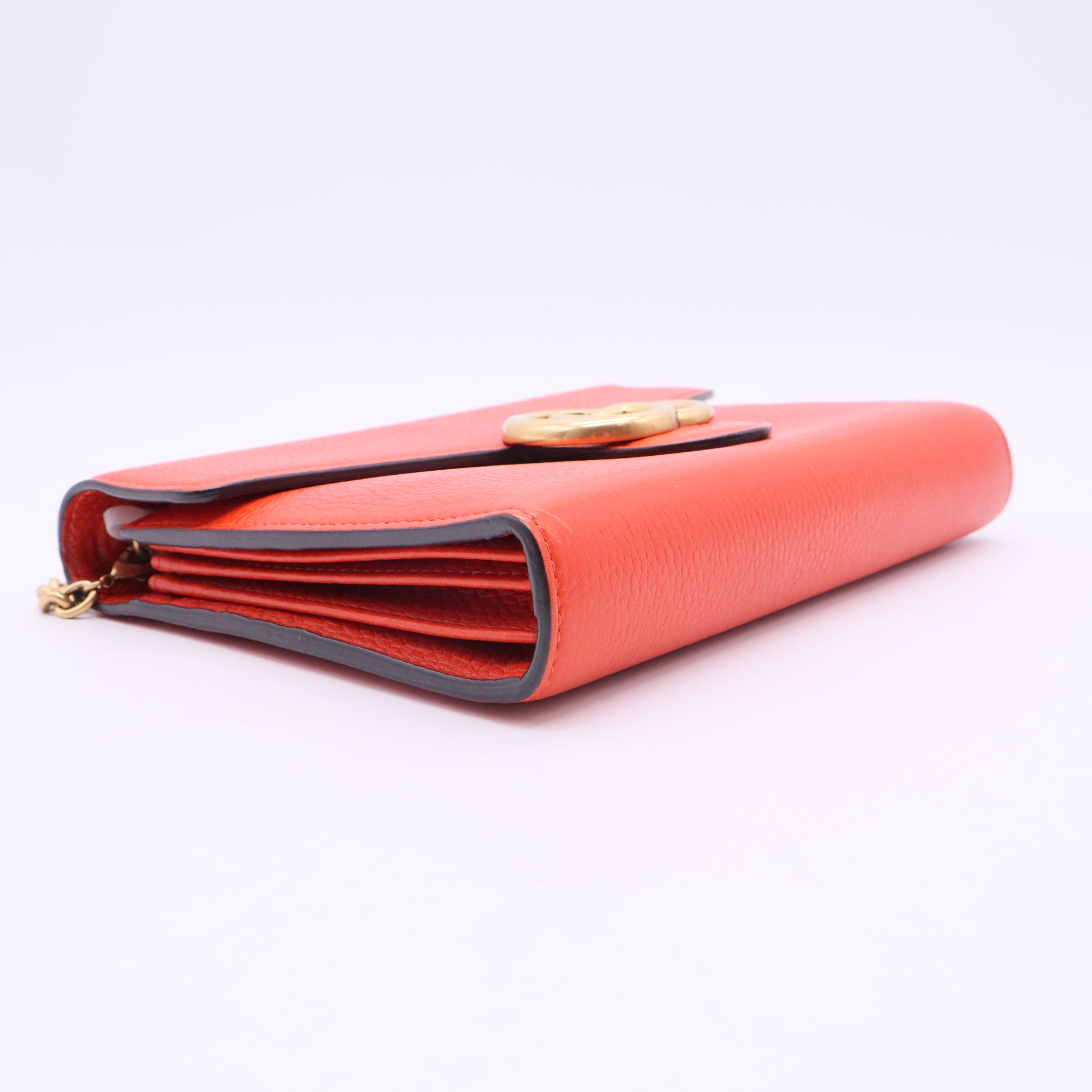 GG Marmont Chain Wallet Leather