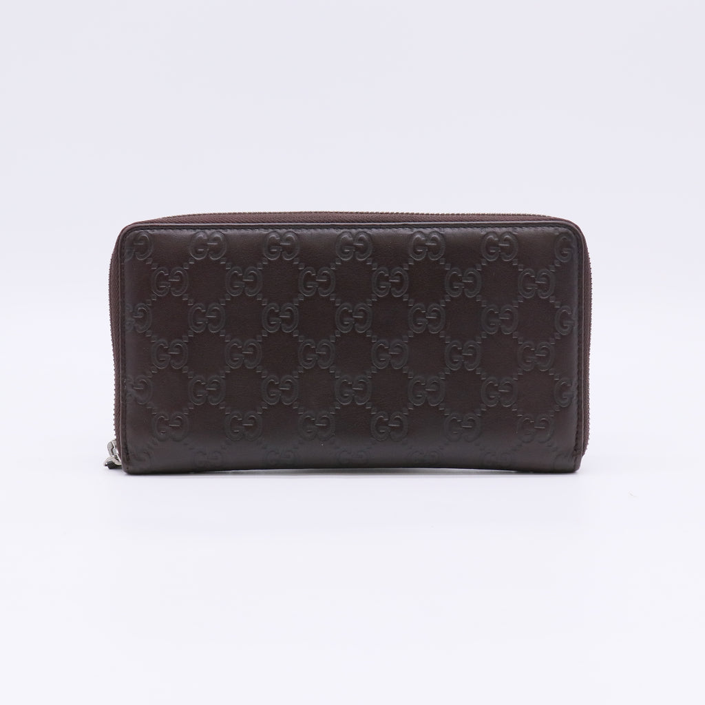 Gucci Guccissima Leather Zip-Around Wallet W22658