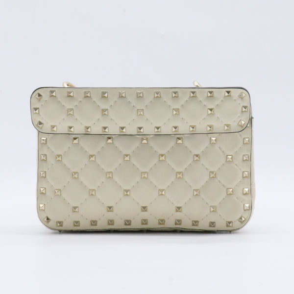 Rockstud Spike Flap Bag Quilted Leather Medium