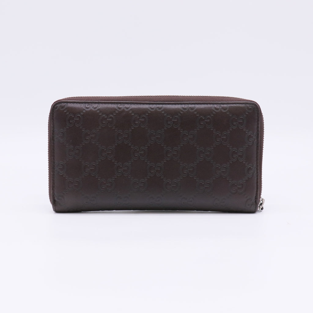 Gucci Guccissima Leather Zip-Around Wallet W22658
