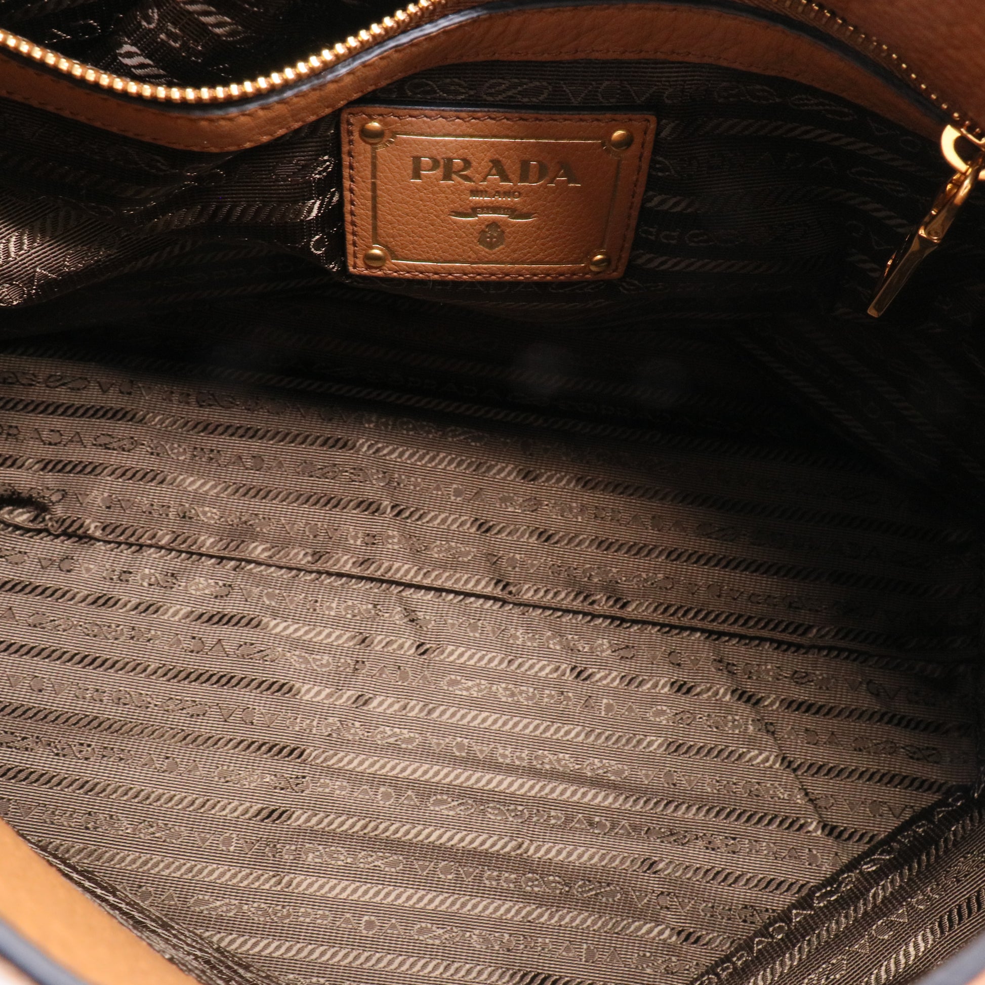 Prada Vitello Phenix Leather Shoulder Bag Twins