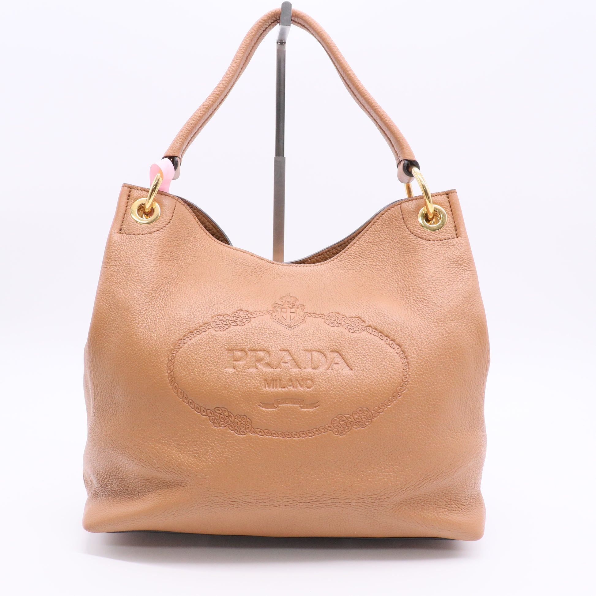 Prada Vitello Phenix Leather Shoulder Bag Twins