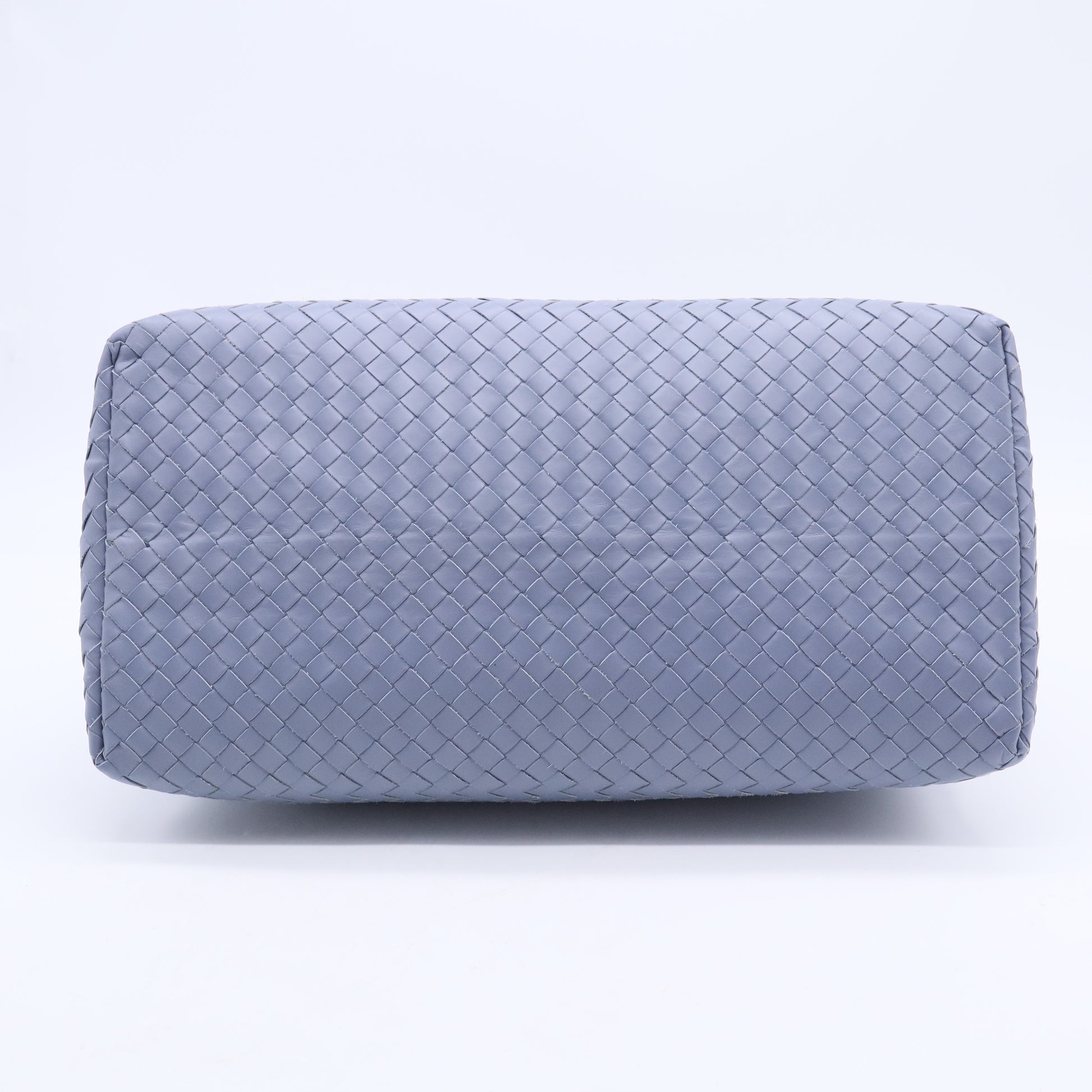 Blue Intrecciato Leather Small Roma Tote b20285