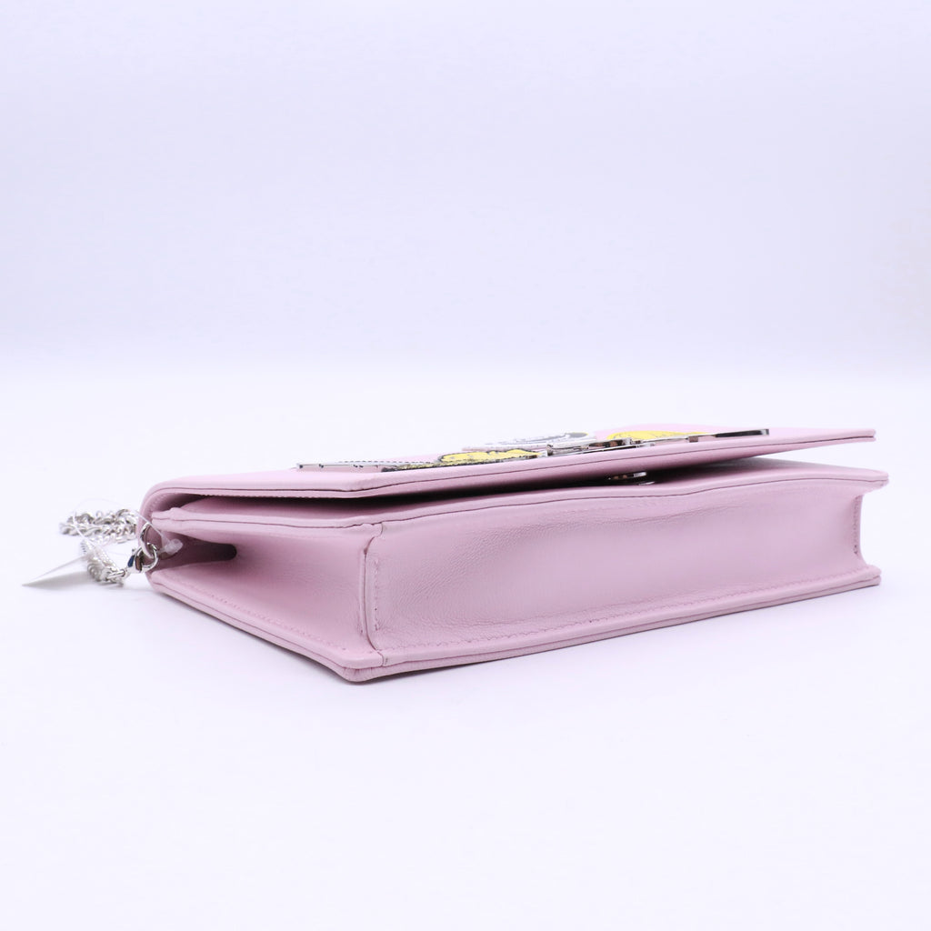 Christian Dior Diorama Wallet on Chain Patch Embellished Leather TWINS LDJ3616