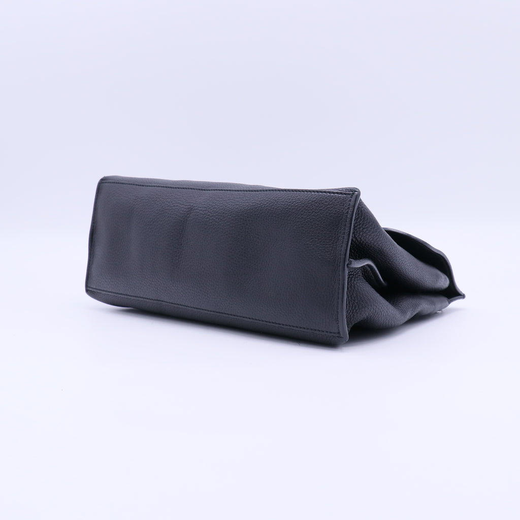 Bamboo Daily Top Handle Bag Leather Medium Twins LDJ4110