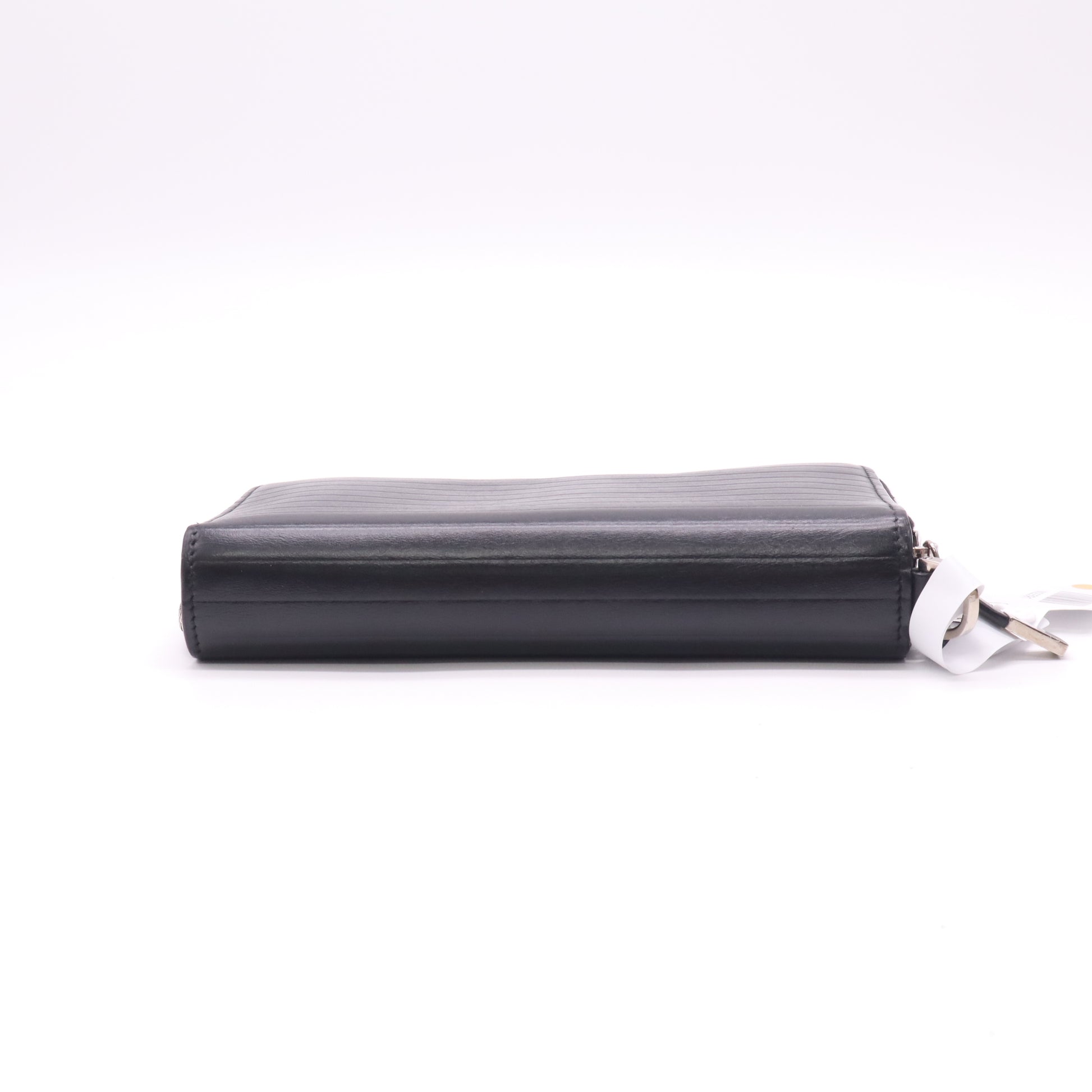Dior Homme Black Tie Ribbed Leather Zip-Around Wallet W22591