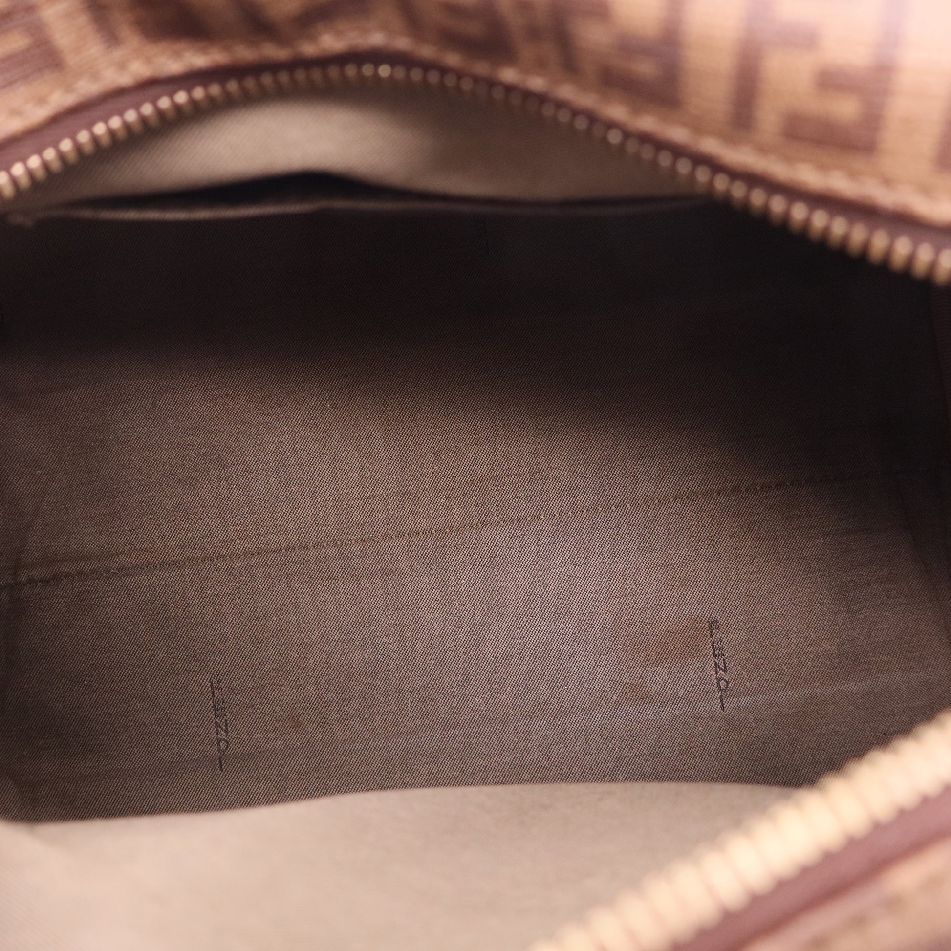 Fendi Zucchino Coated Canvas Boston Bag twins