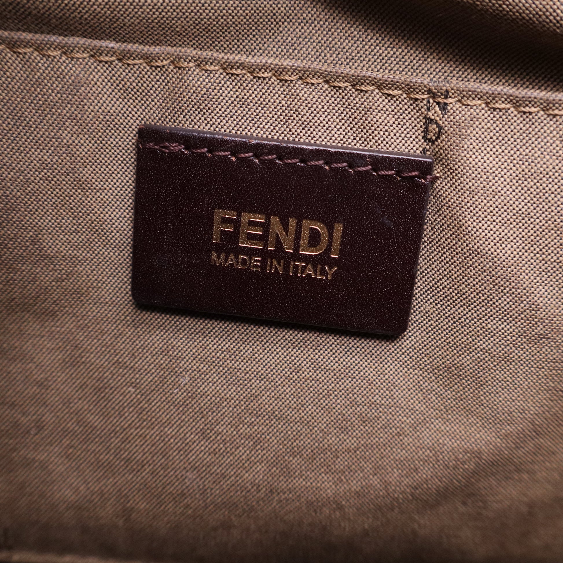 Fendi Zucchino Coated Canvas Boston Bag twins