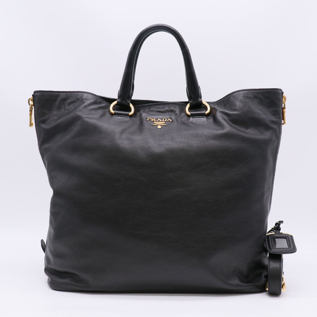Prada Vitello Daino Leather Large Shopping Tote Bag B23337