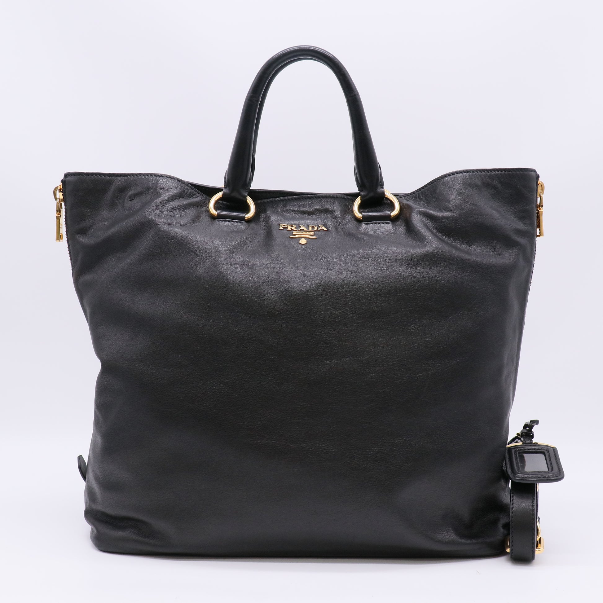 Prada Vitello Daino Leather Large Shopping Tote Bag B23337