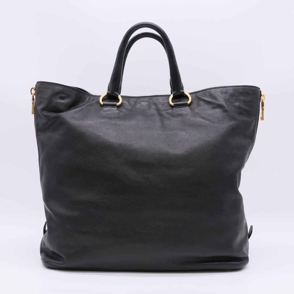 Prada Vitello Daino Leather Large Shopping Tote Bag B23337