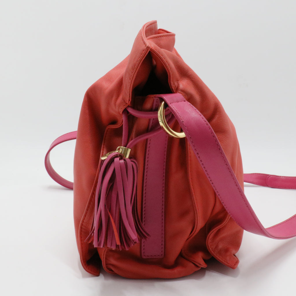 Flamenco Knot Clutch Leather Medium