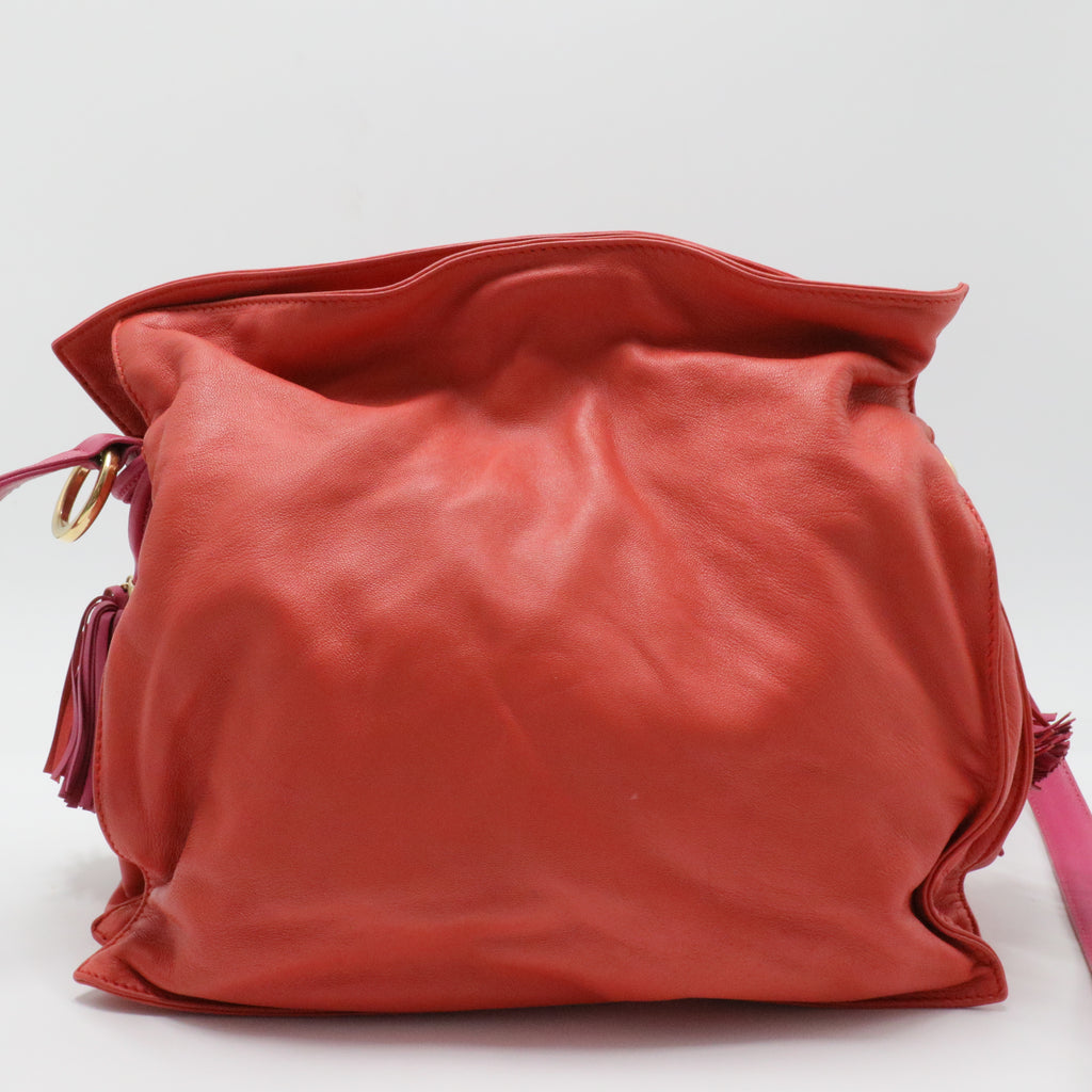 Flamenco Knot Clutch Leather Medium