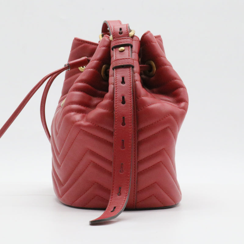 GG Marmont Bucket Bag Matelasse Leather Small